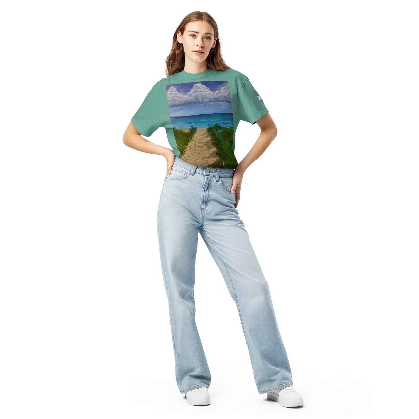 Unisex T-Shirt - Edge of Calm - Coastal Pathway Scene