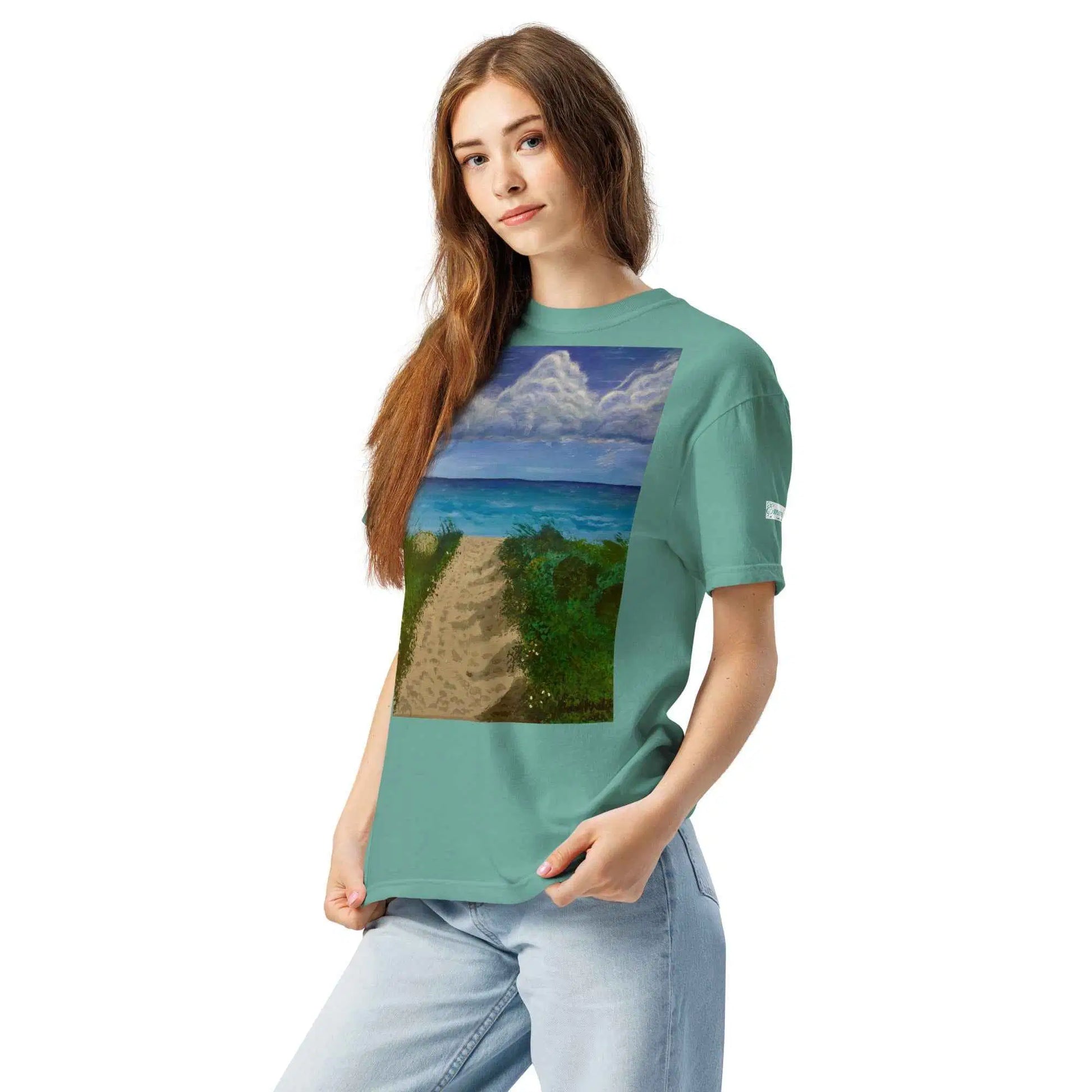Unisex T-Shirt - Edge of Calm - Coastal Pathway Scene