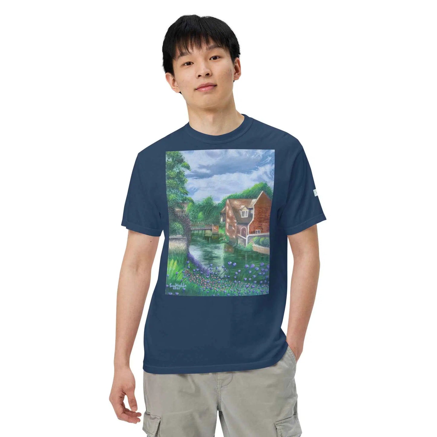 Unisex T-Shirt - River Melody - Impressionist Landscape Art