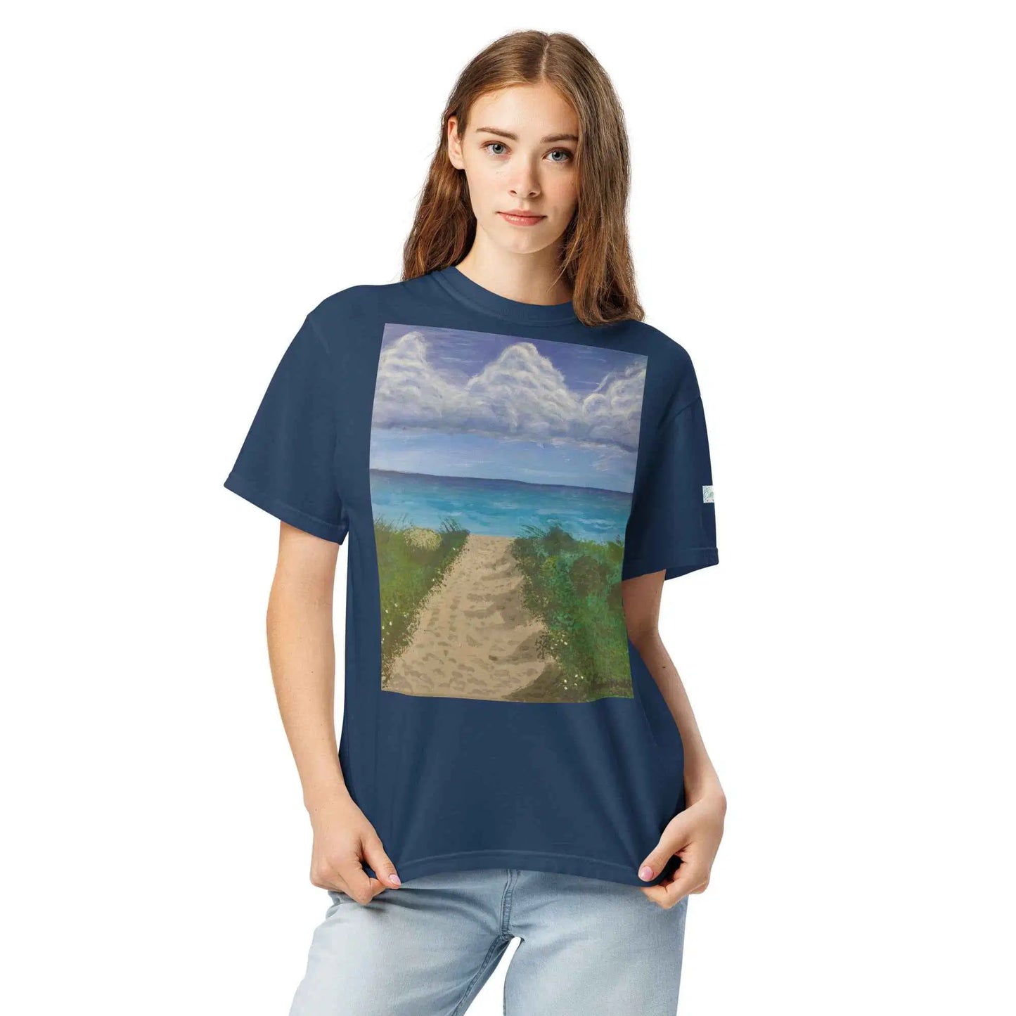 Unisex T-Shirt - Edge of Calm - Coastal Pathway Scene