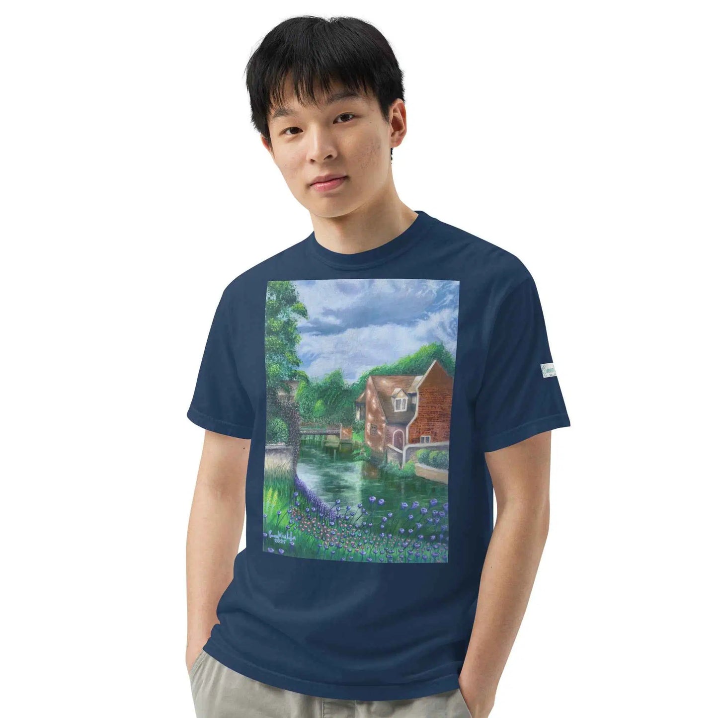 Unisex T-Shirt - River Melody - Impressionist Landscape Art