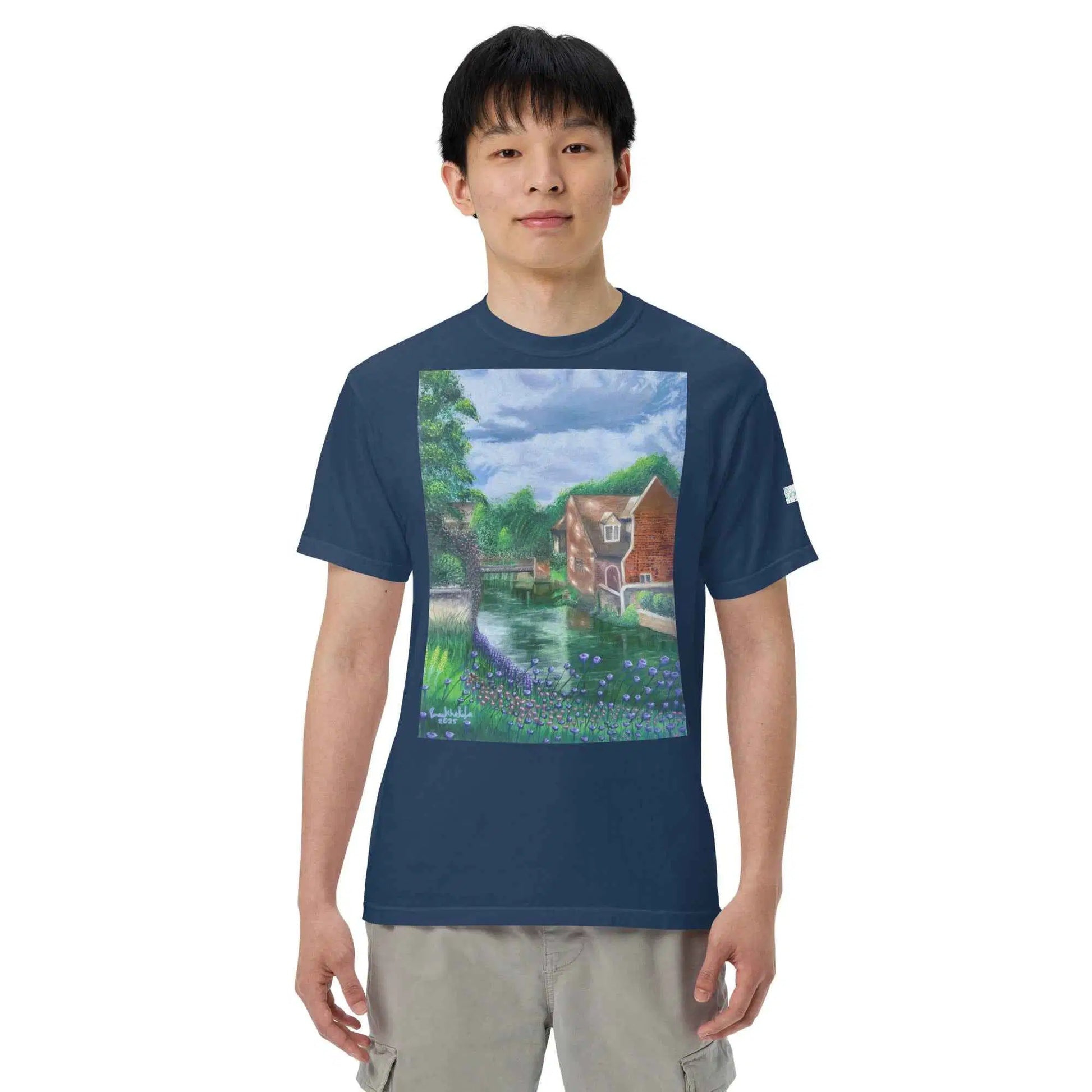 Unisex T-Shirt - River Melody - Impressionist Landscape Art