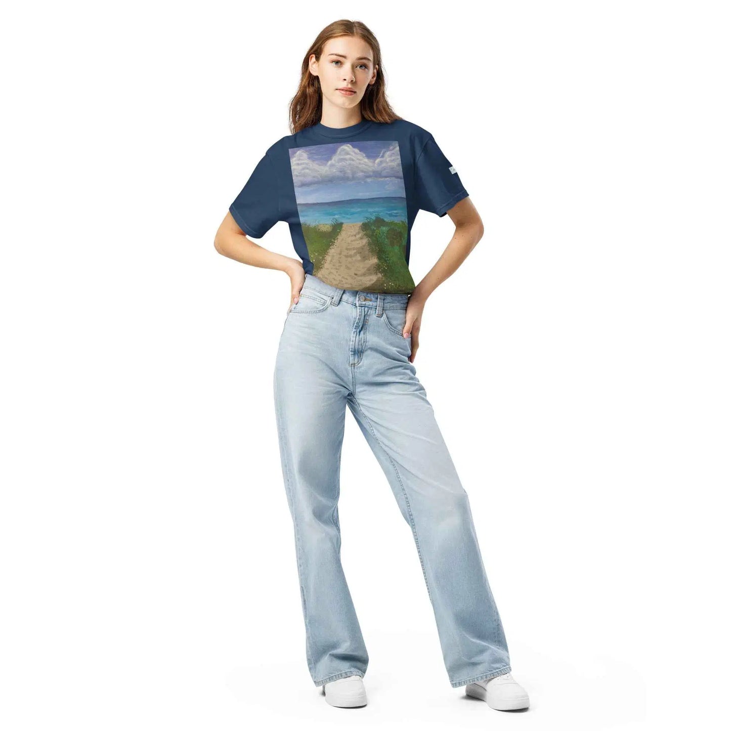 Unisex T-Shirt - Edge of Calm - Coastal Pathway Scene
