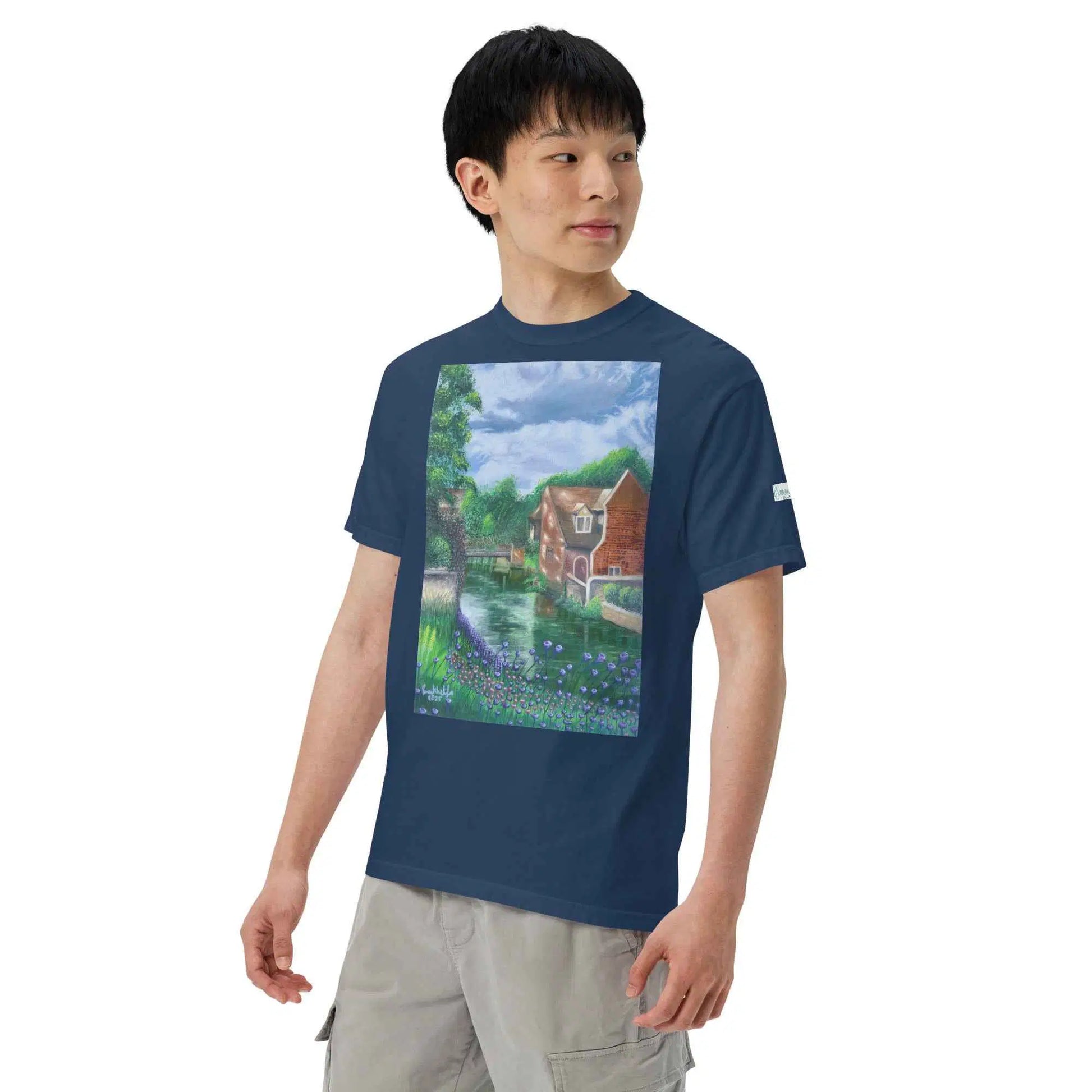 Unisex T-Shirt - River Melody - Impressionist Landscape Art