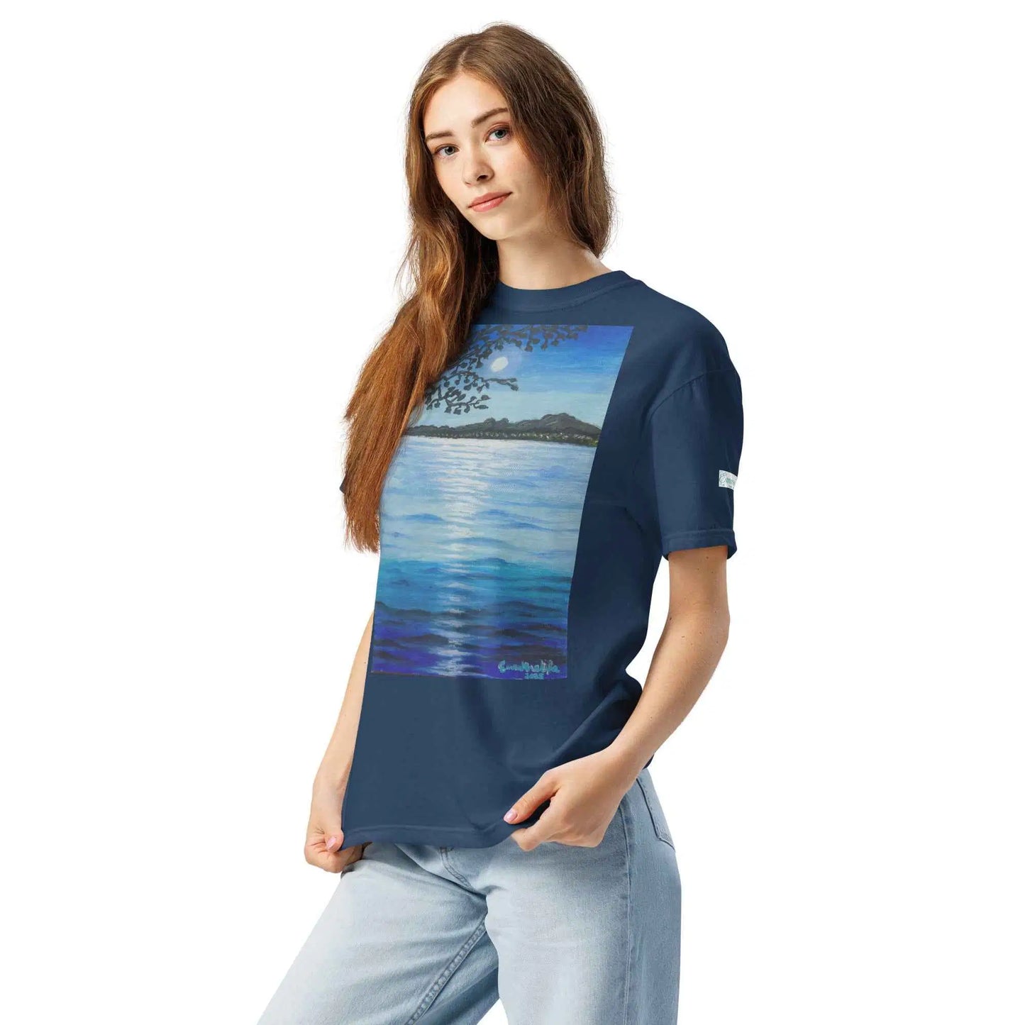 Unisex T-Shirt - Nocturned - Tonalism Moonlit Night Scene