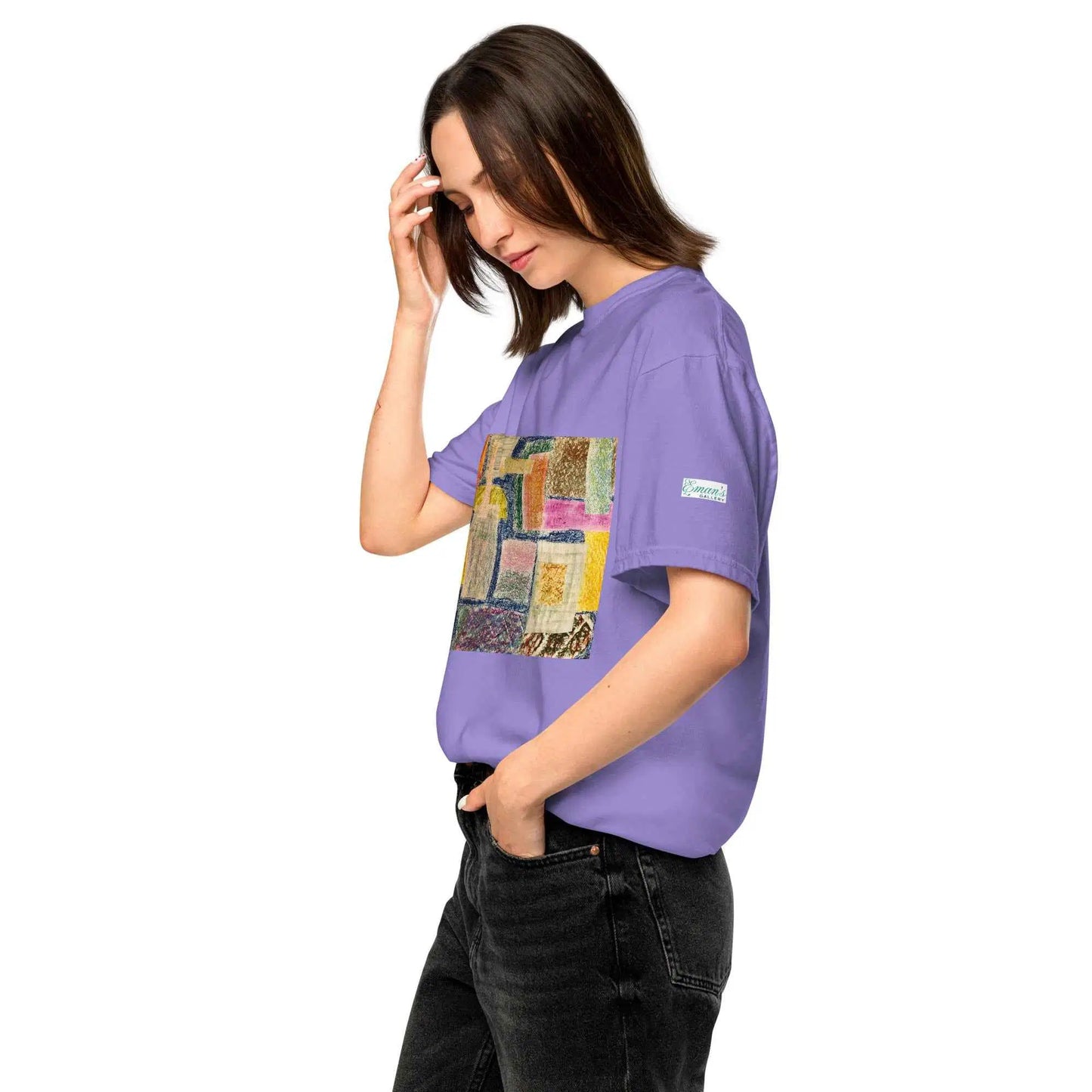 Unisex T-Shirt - The Hearth Quilt - Folk Abstract Patchwork