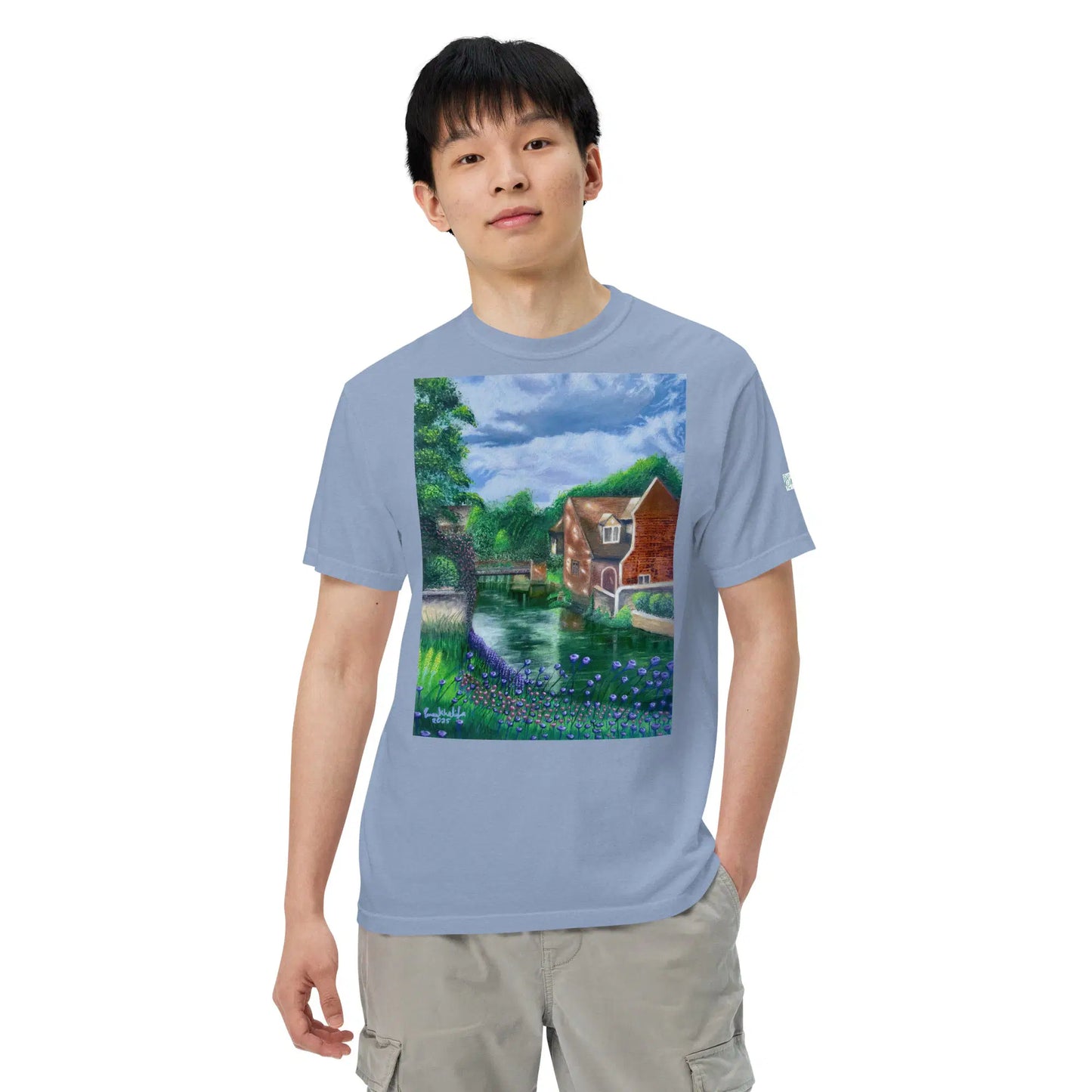 Unisex T-Shirt - River Melody - Impressionist Landscape Art - Eman's Gallery