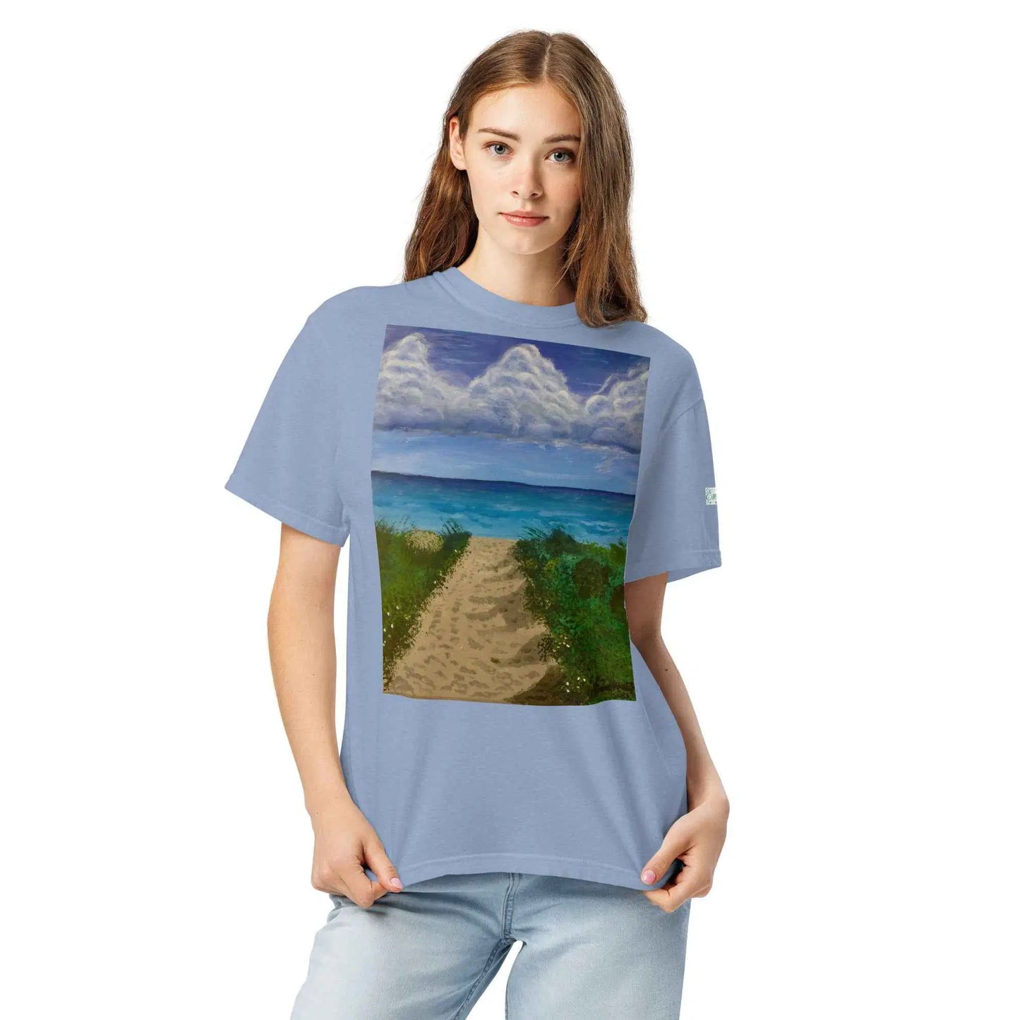 Unisex T-Shirt - Edge of Calm - Coastal Pathway Scene