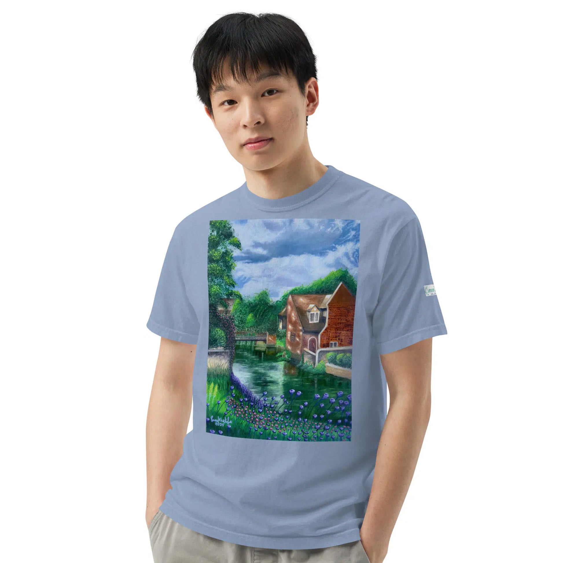 Unisex T-Shirt - River Melody - Impressionist Landscape Art - Eman's Gallery