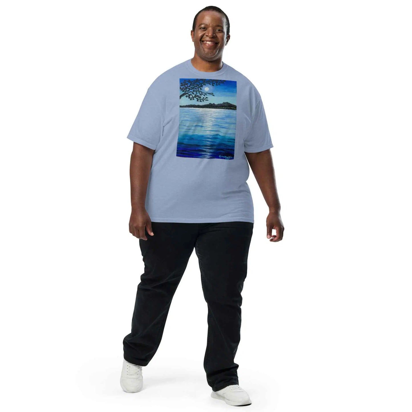 Unisex T-Shirt - Nocturned - Tonalism Moonlit Night Scene
