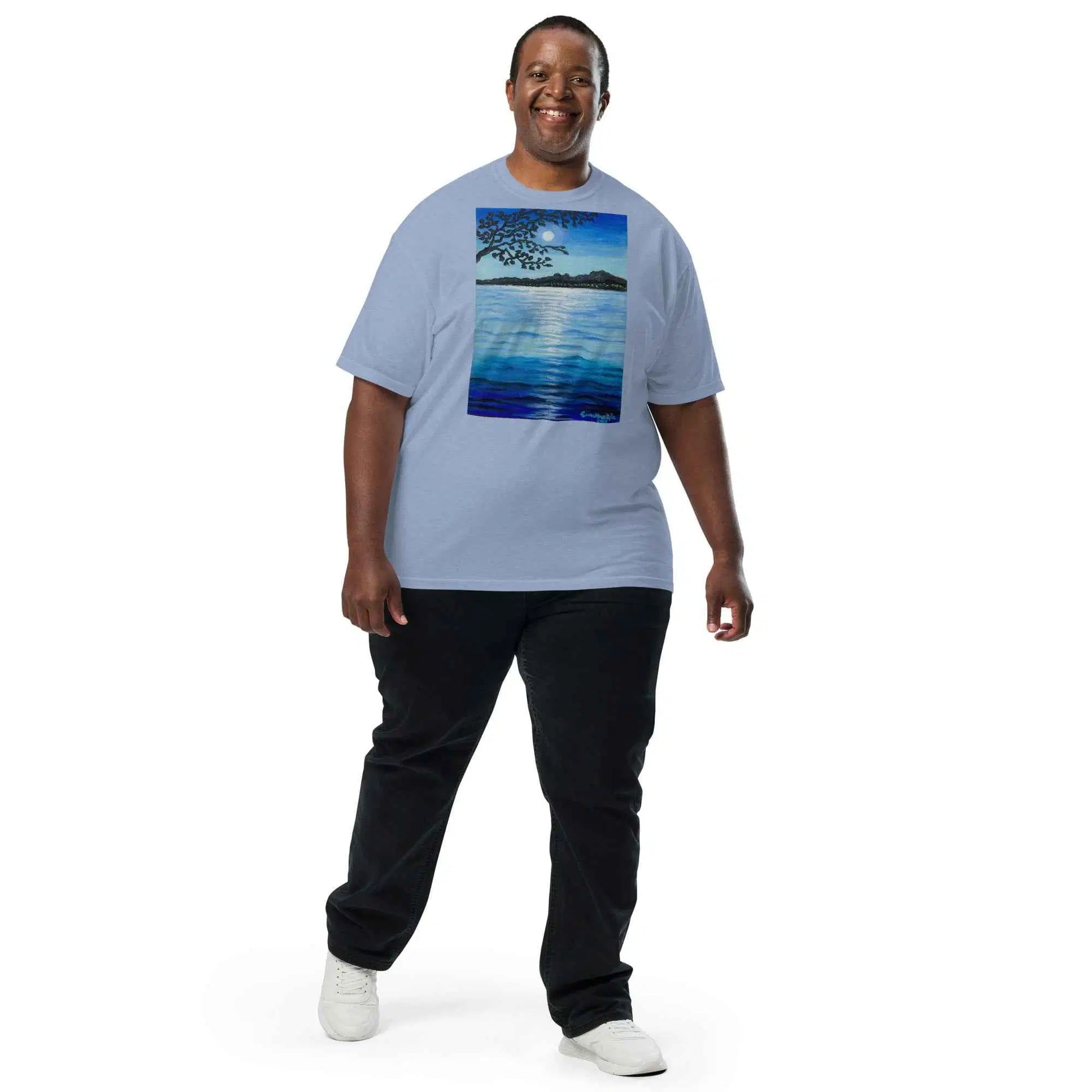 Unisex T-Shirt - Nocturned - Tonalism Moonlit Night Scene
