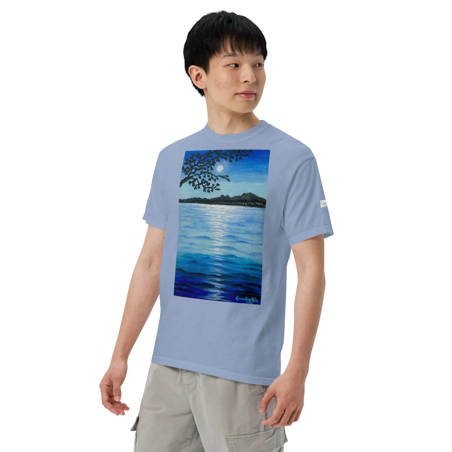 Unisex T-Shirt - Nocturned - Tonalism Moonlit Night Scene - Eman's Gallery