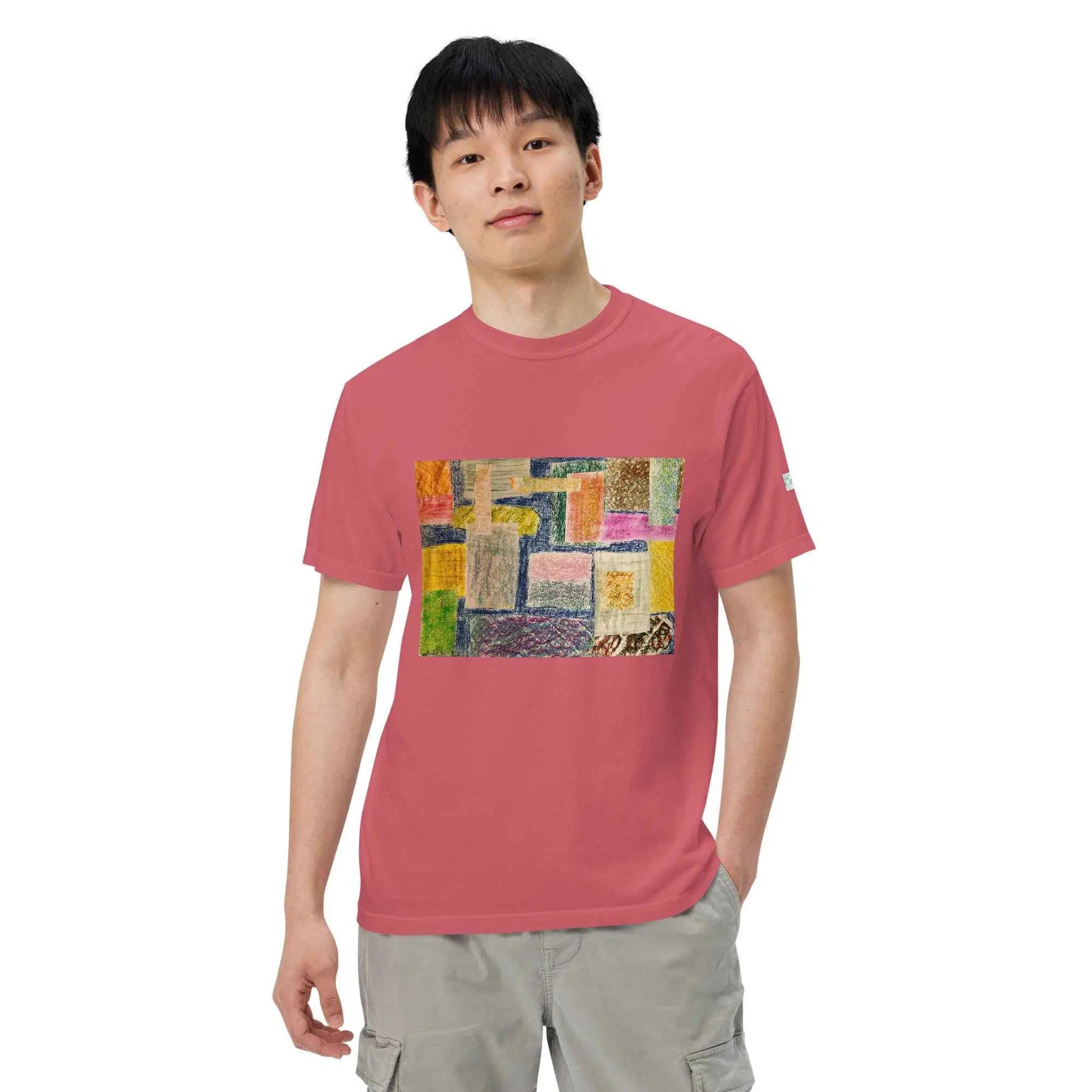 Unisex T-Shirt - The Hearth Quilt - Folk Abstract Patchwork