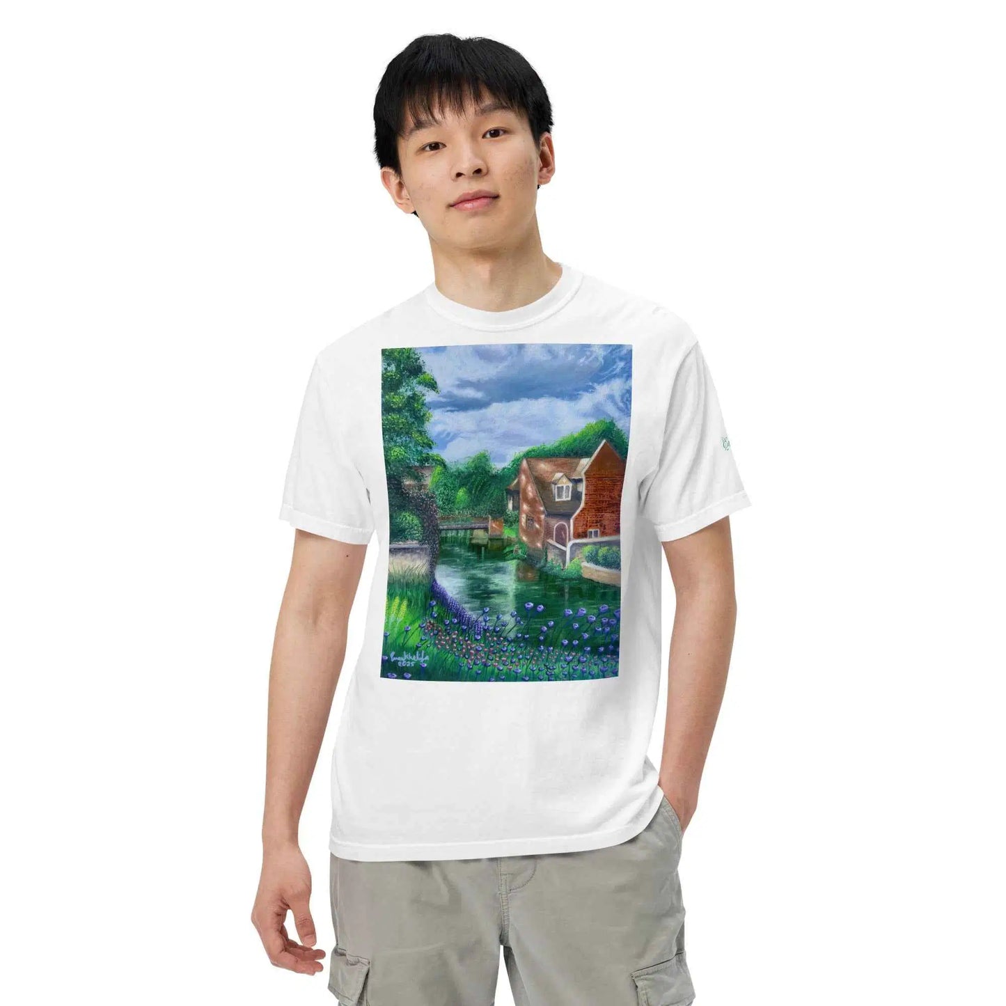 Unisex T-Shirt - River Melody - Impressionist Landscape Art