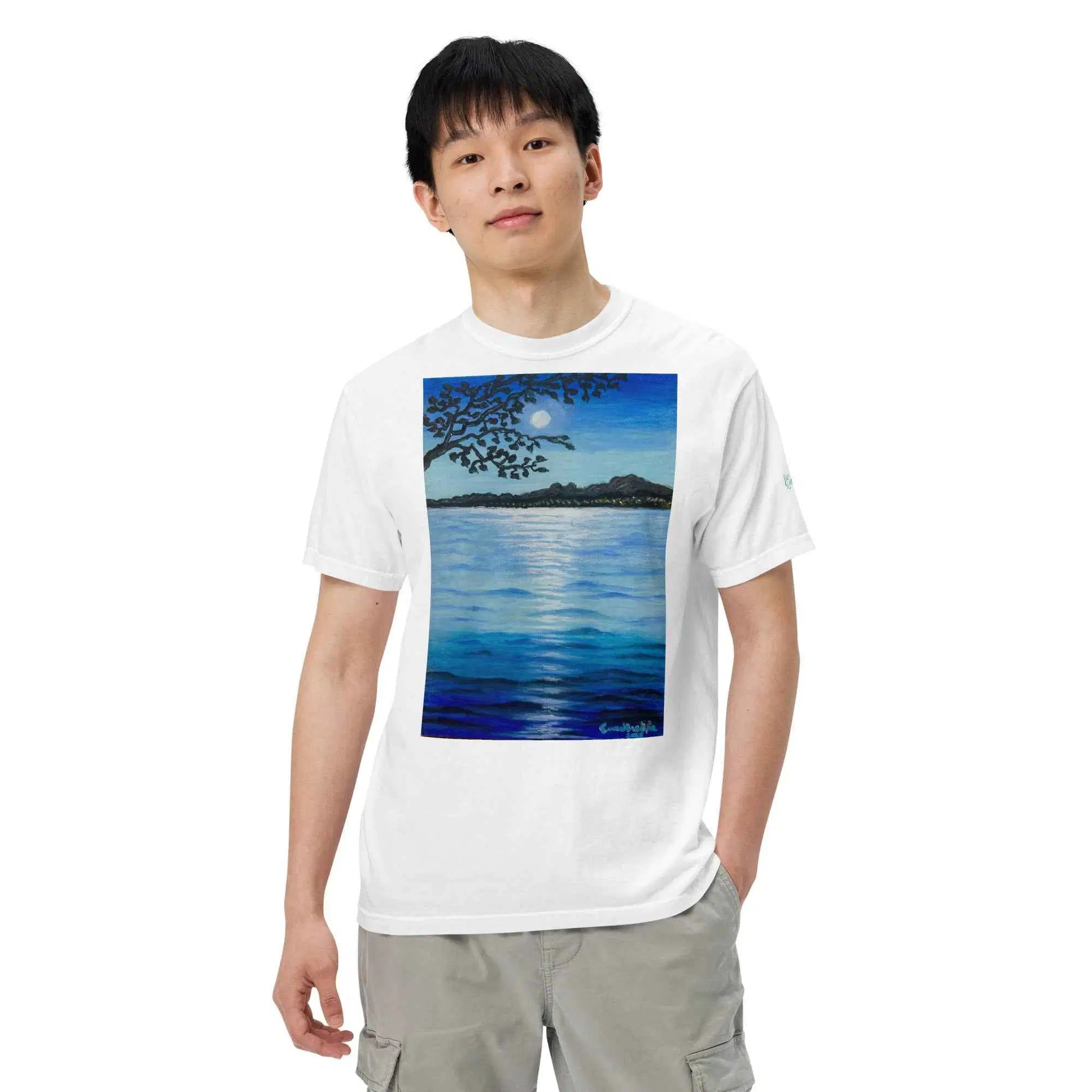 Unisex T-Shirt - Nocturned - Tonalism Moonlit Night Scene