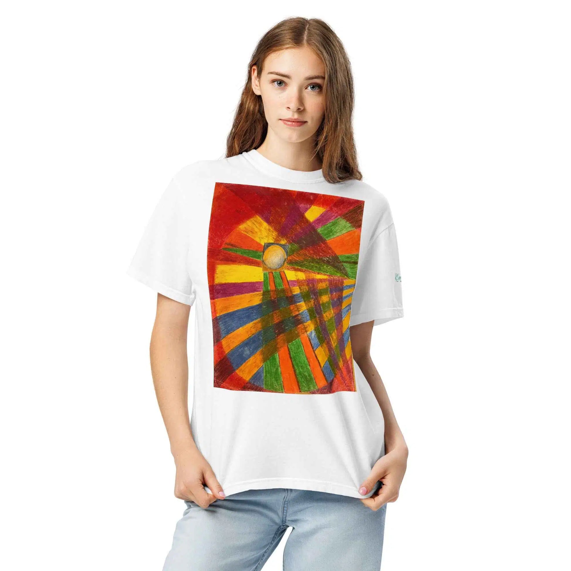 Unisex T-Shirt - Solar Burst - Geometric Abstract Sunburst