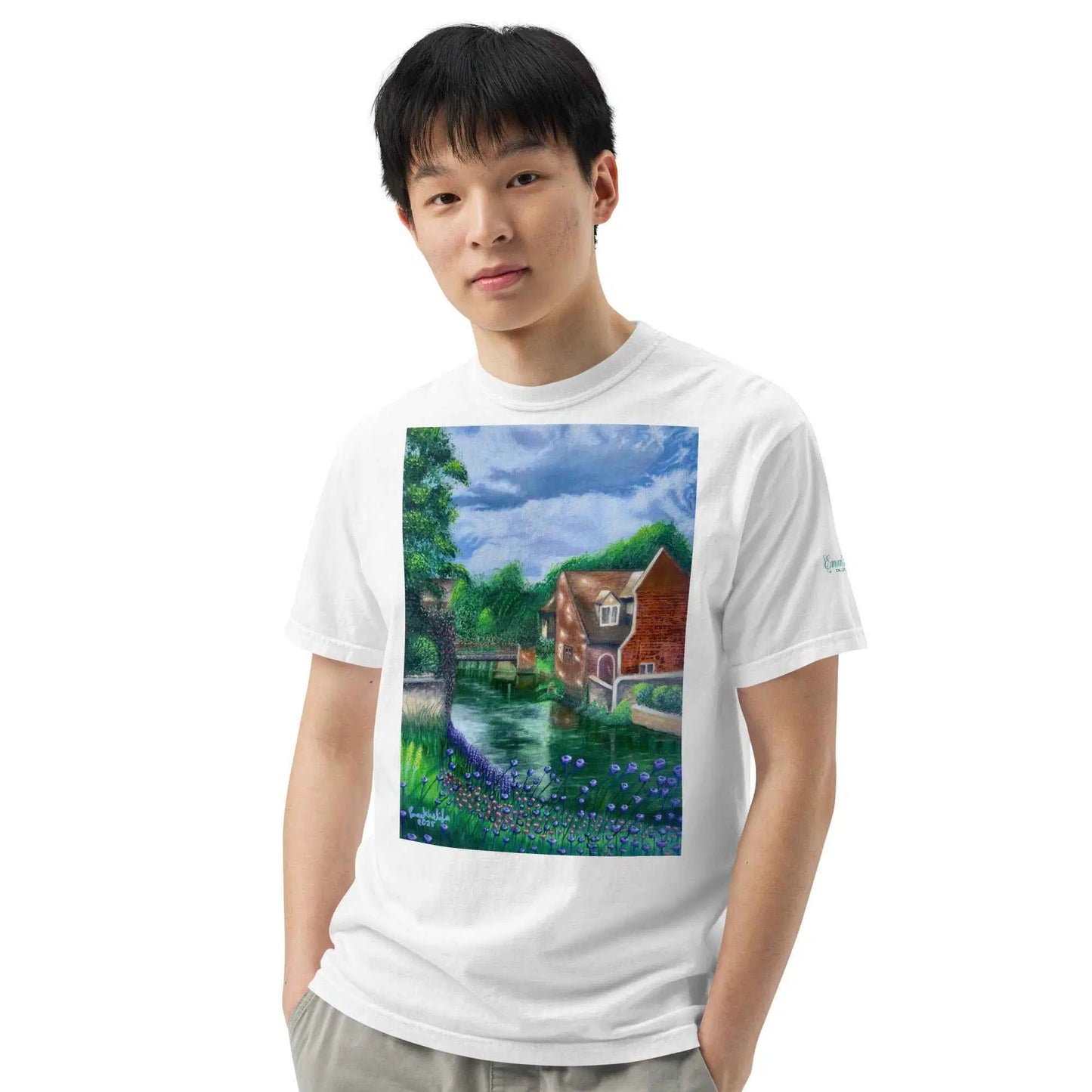 Unisex T-Shirt - River Melody - Impressionist Landscape Art