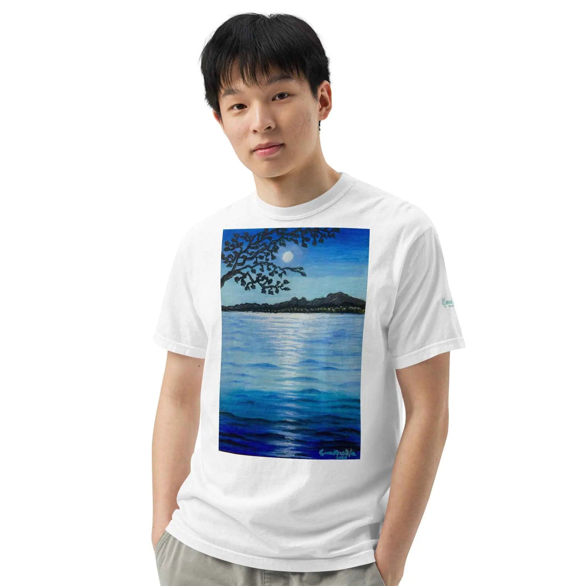 Unisex T-Shirt - Nocturned - Tonalism Moonlit Night Scene