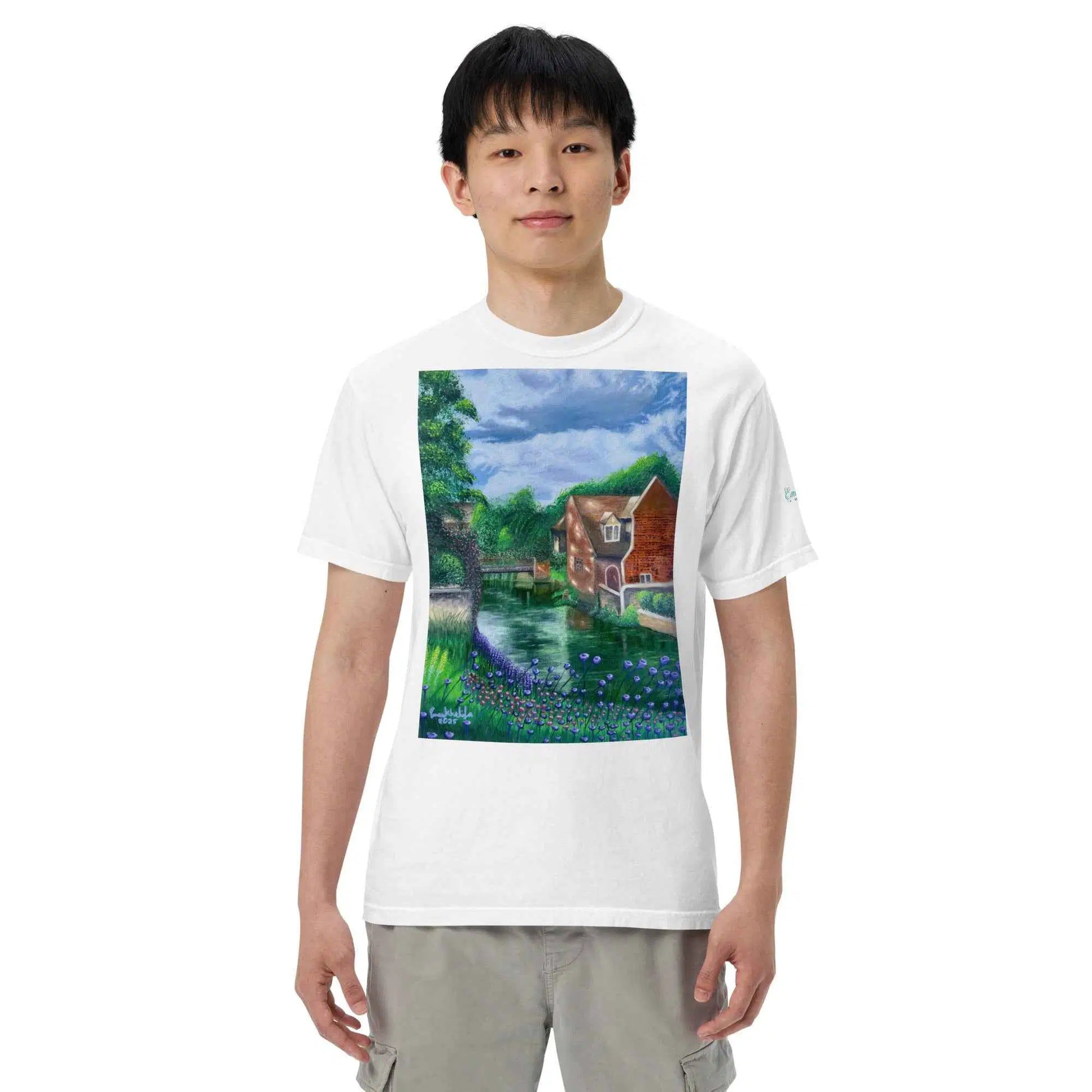 Unisex T-Shirt - River Melody - Impressionist Landscape Art