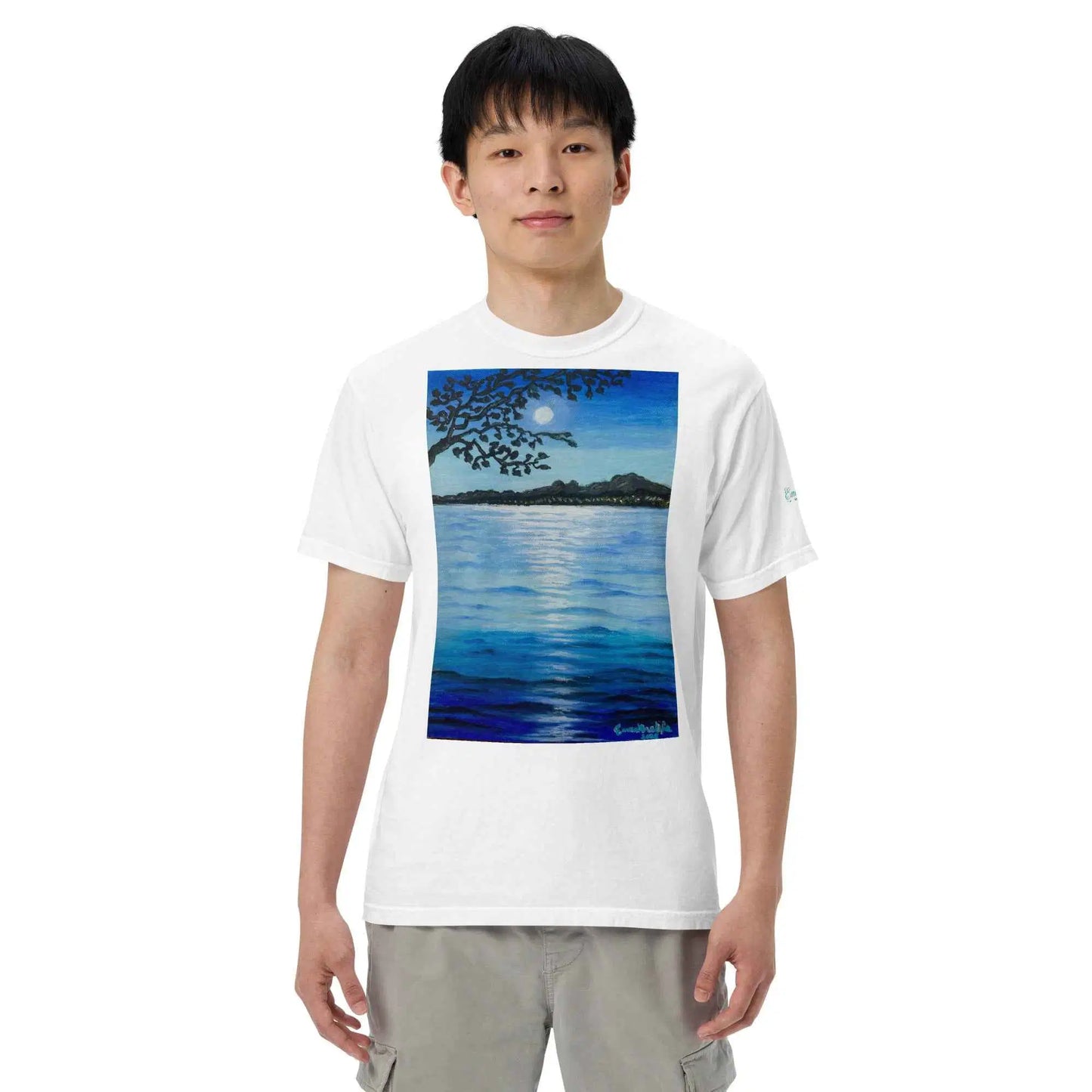 Unisex T-Shirt - Nocturned - Tonalism Moonlit Night Scene