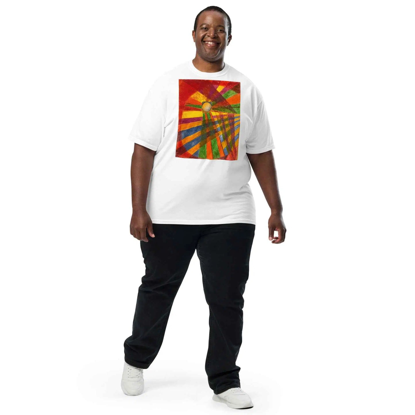 Unisex T-Shirt - Solar Burst - Geometric Abstract Sunburst