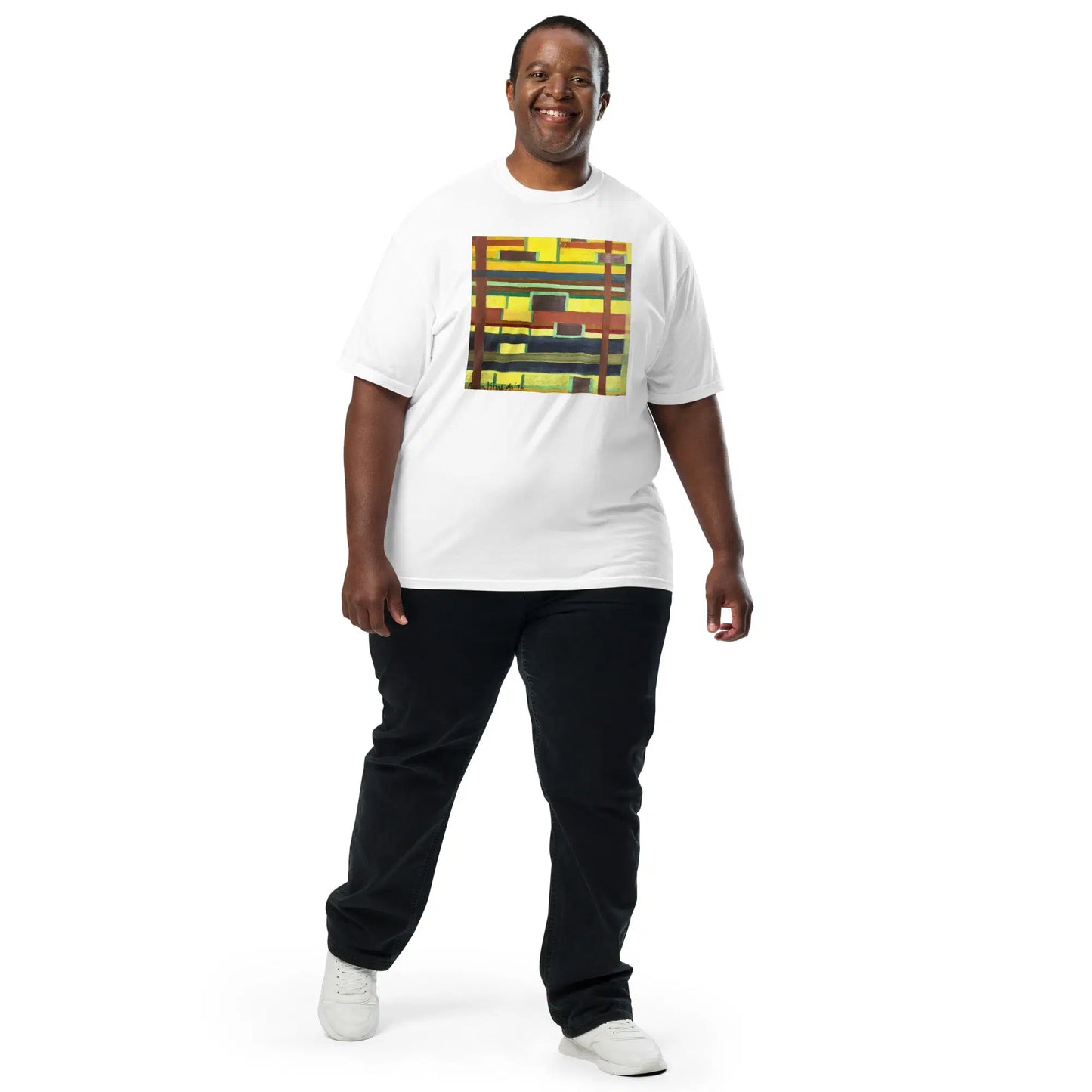 Unisex T-Shirt - City in Grids - Geometric Abstract Urban - Eman's Gallery