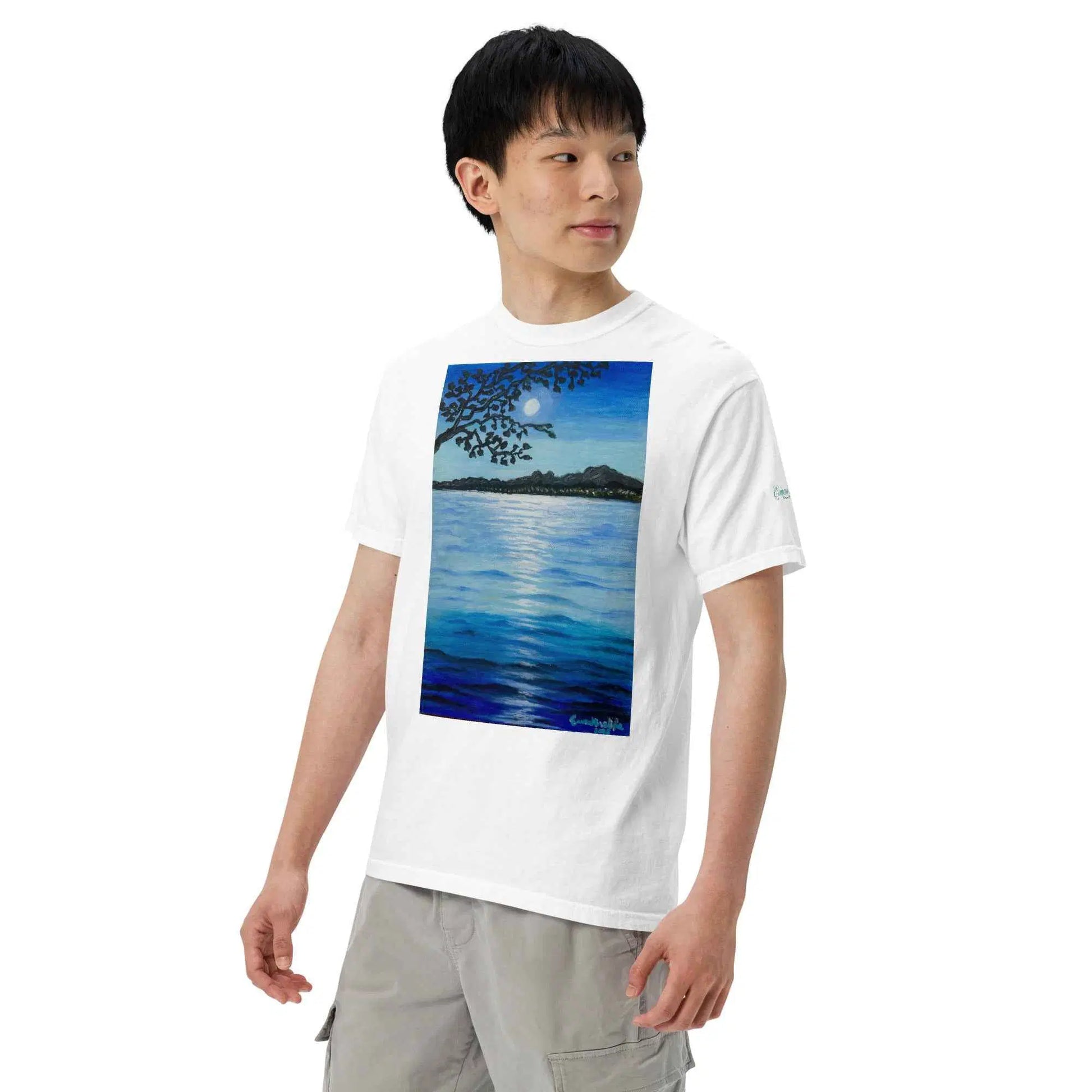 Unisex T-Shirt - Nocturned - Tonalism Moonlit Night Scene