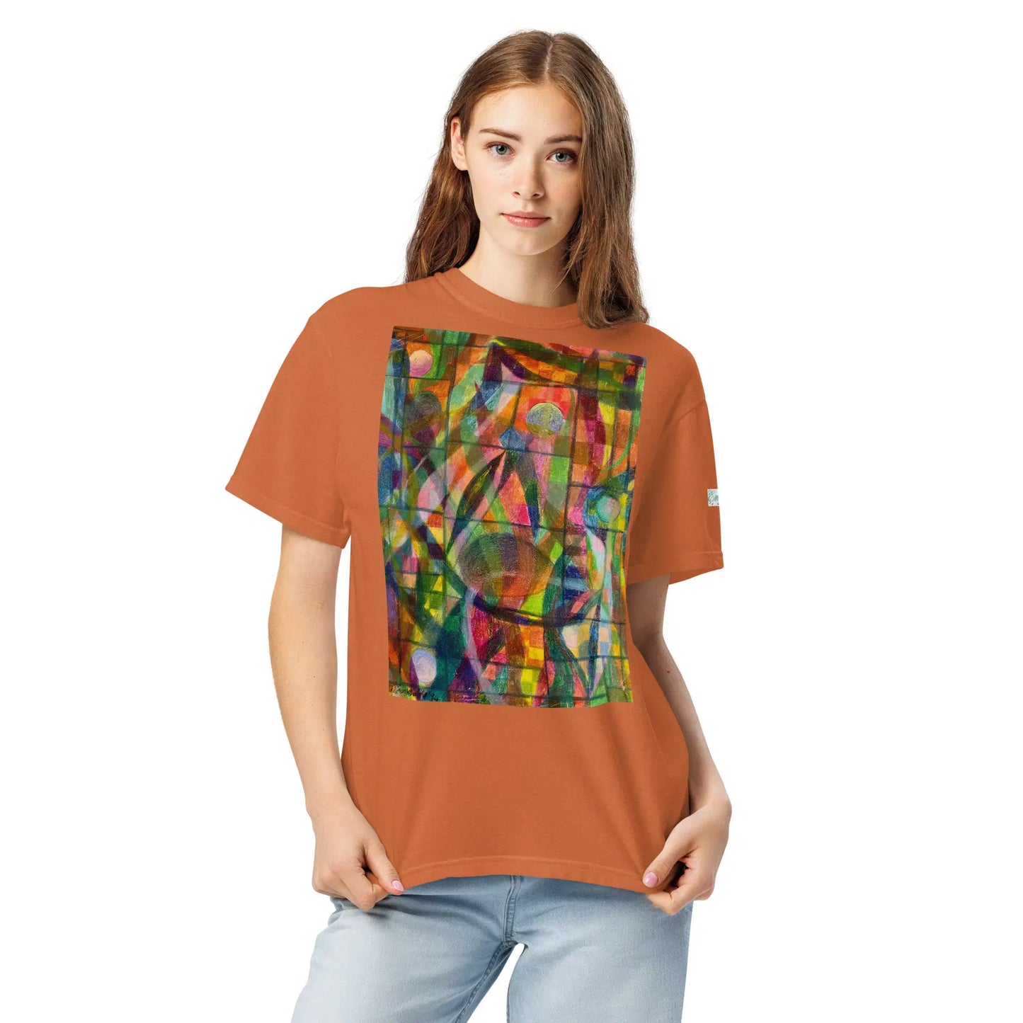 Unisex T-Shirt - Organic Life - Colorful Geometric Art - Eman's Gallery