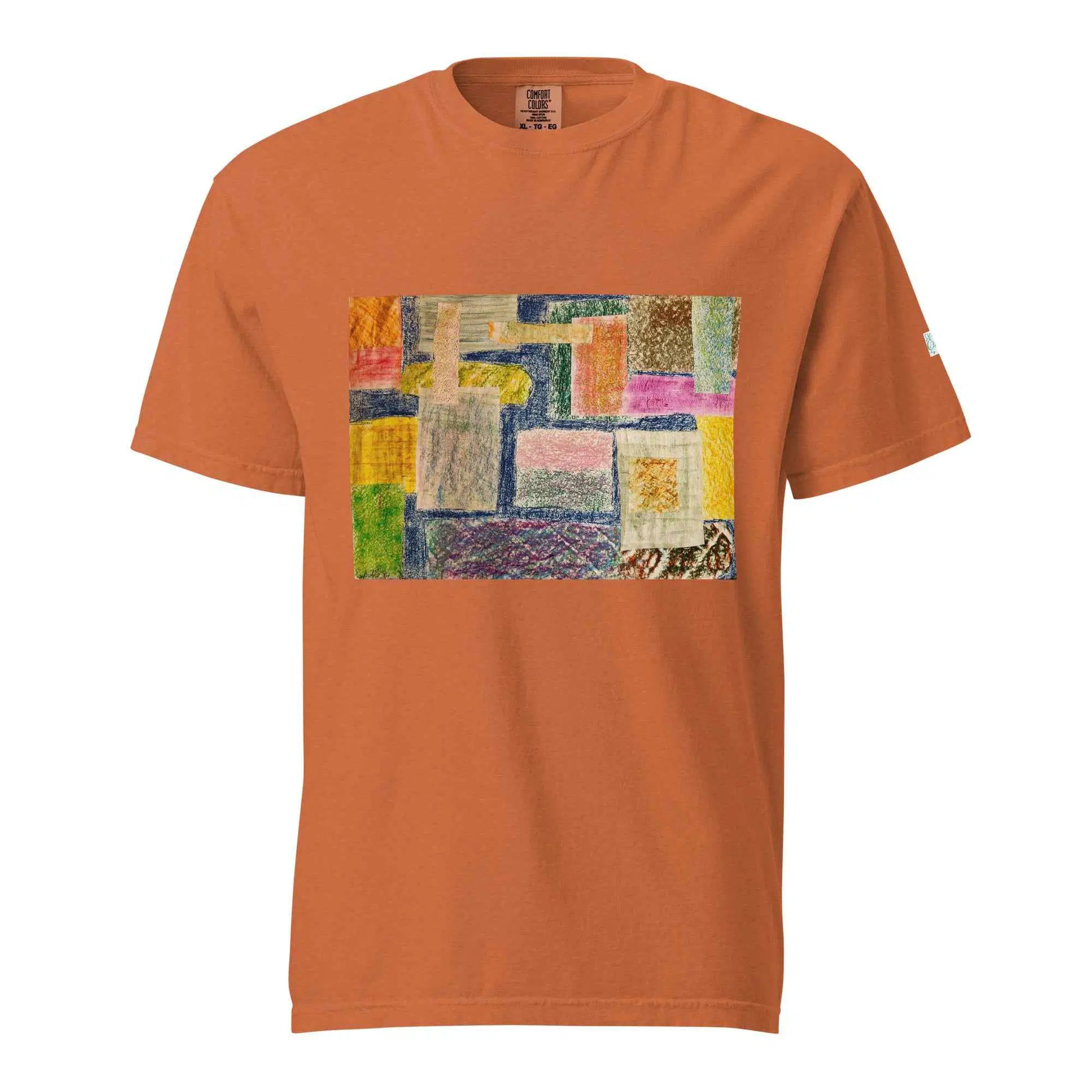Unisex T-Shirt - The Hearth Quilt - Folk Abstract Patchwork
