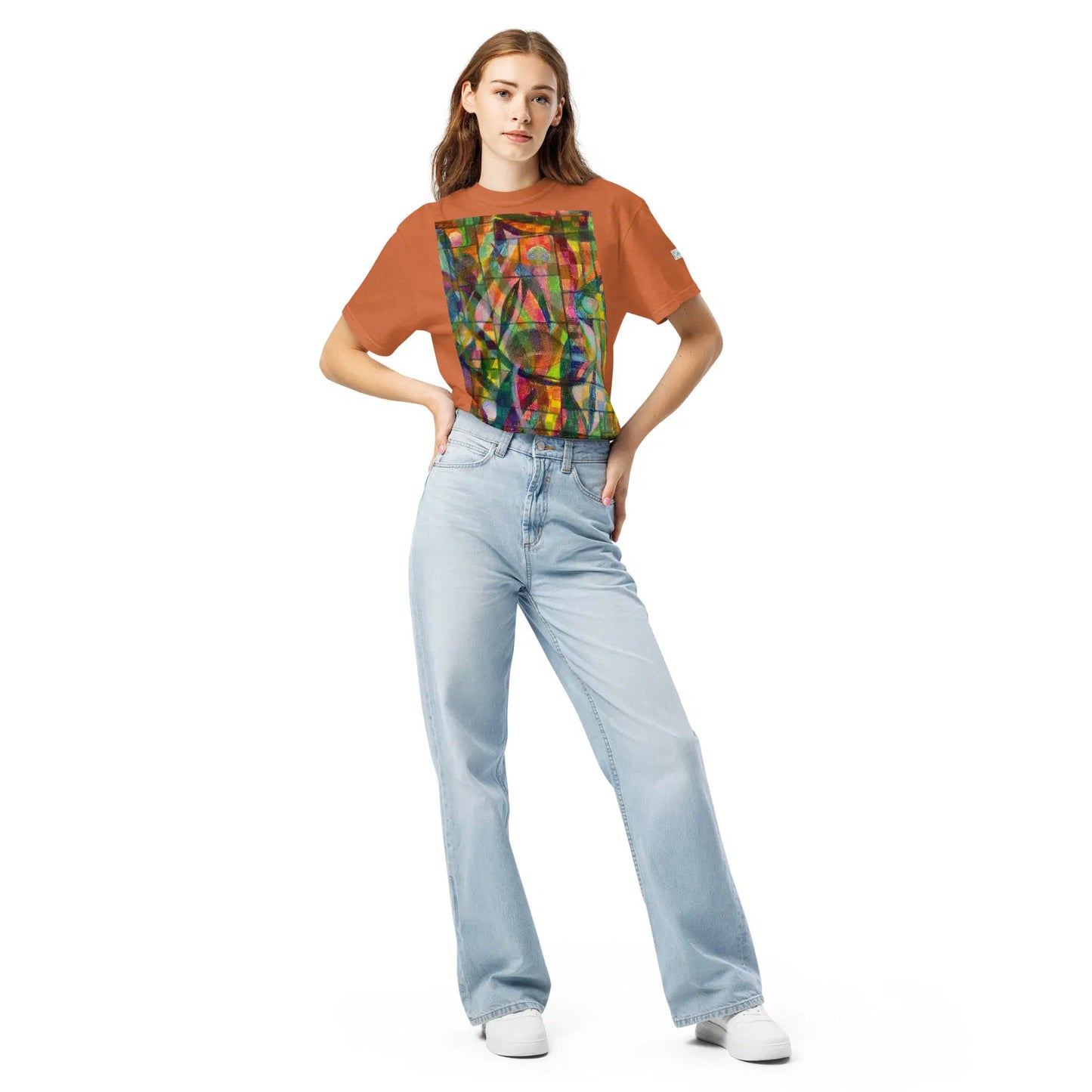 Unisex T-Shirt - Organic Life - Colorful Geometric Art - Eman's Gallery