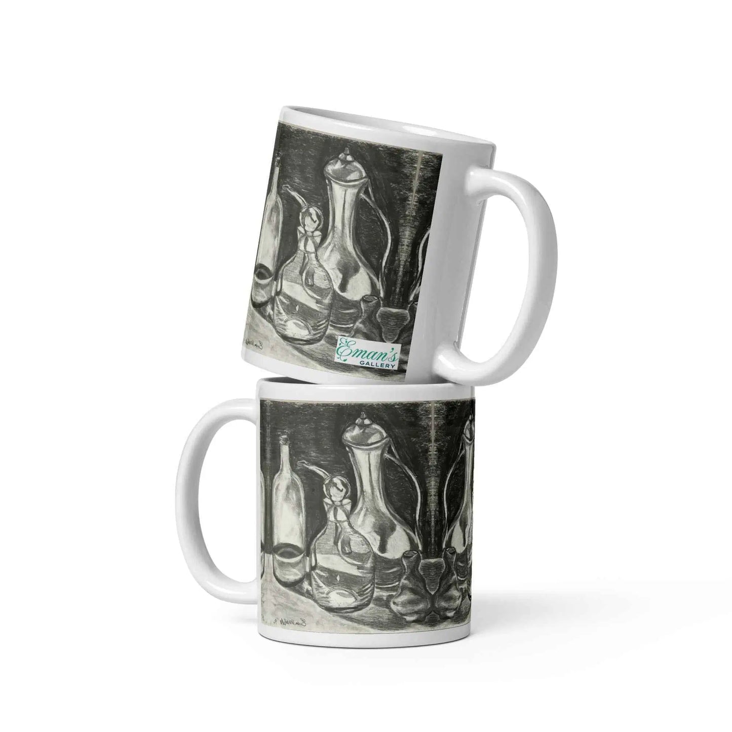 Coffee Mug - Silent Reflection - Still Life Tonal Drawing