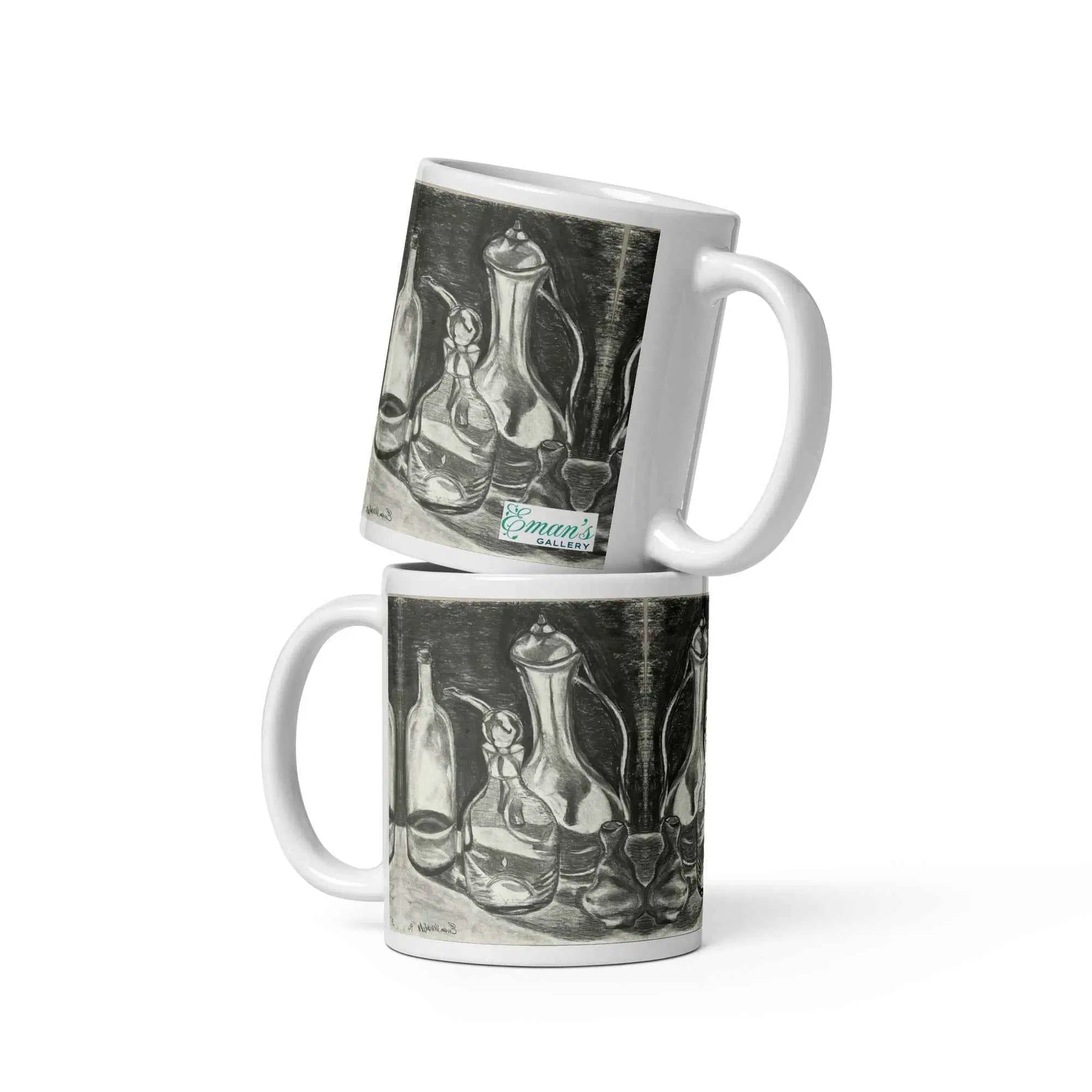 Coffee Mug - Silent Reflection - Still Life Tonal Drawing