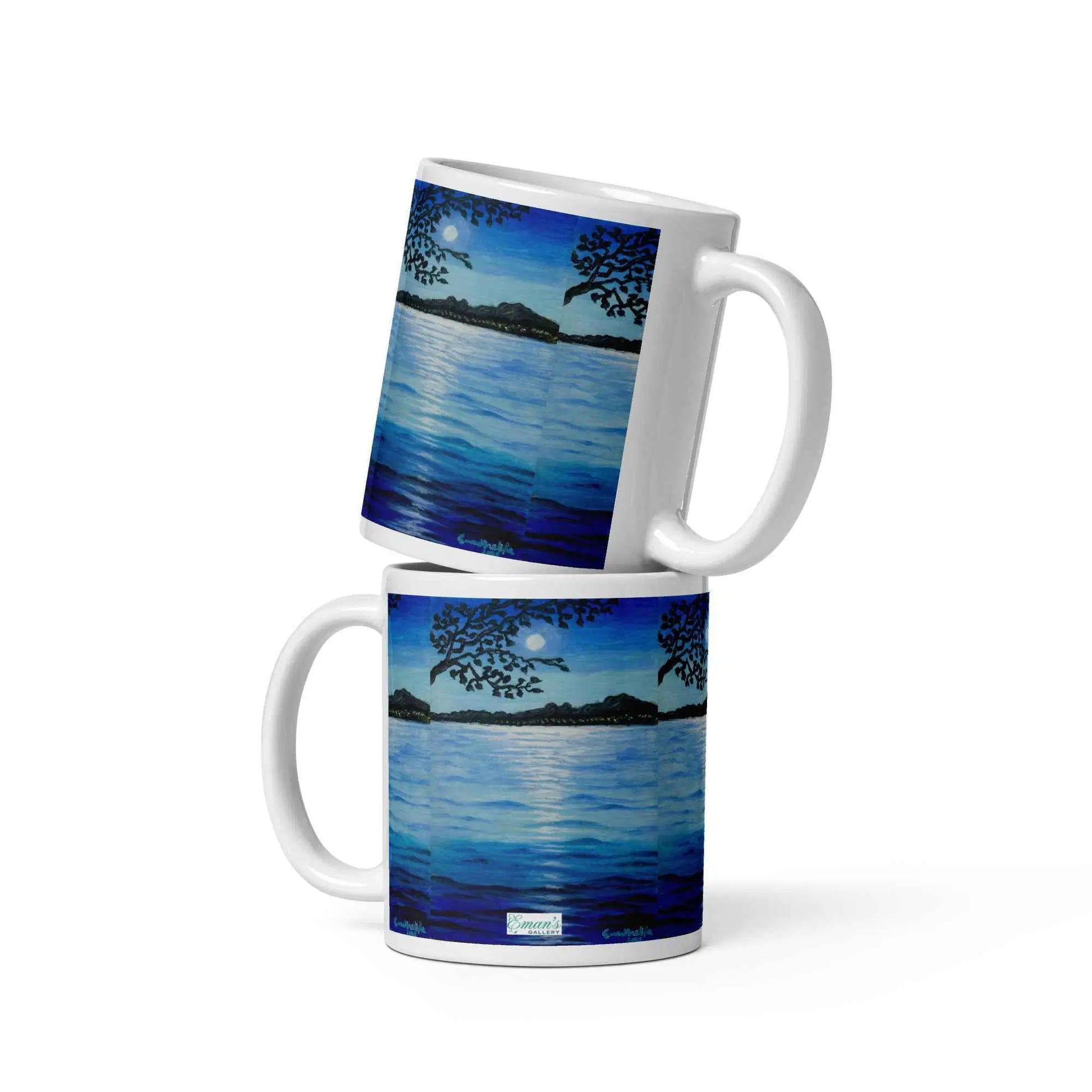 Coffee Mug - Nocturned - Tonalism Moonlit Night Scene