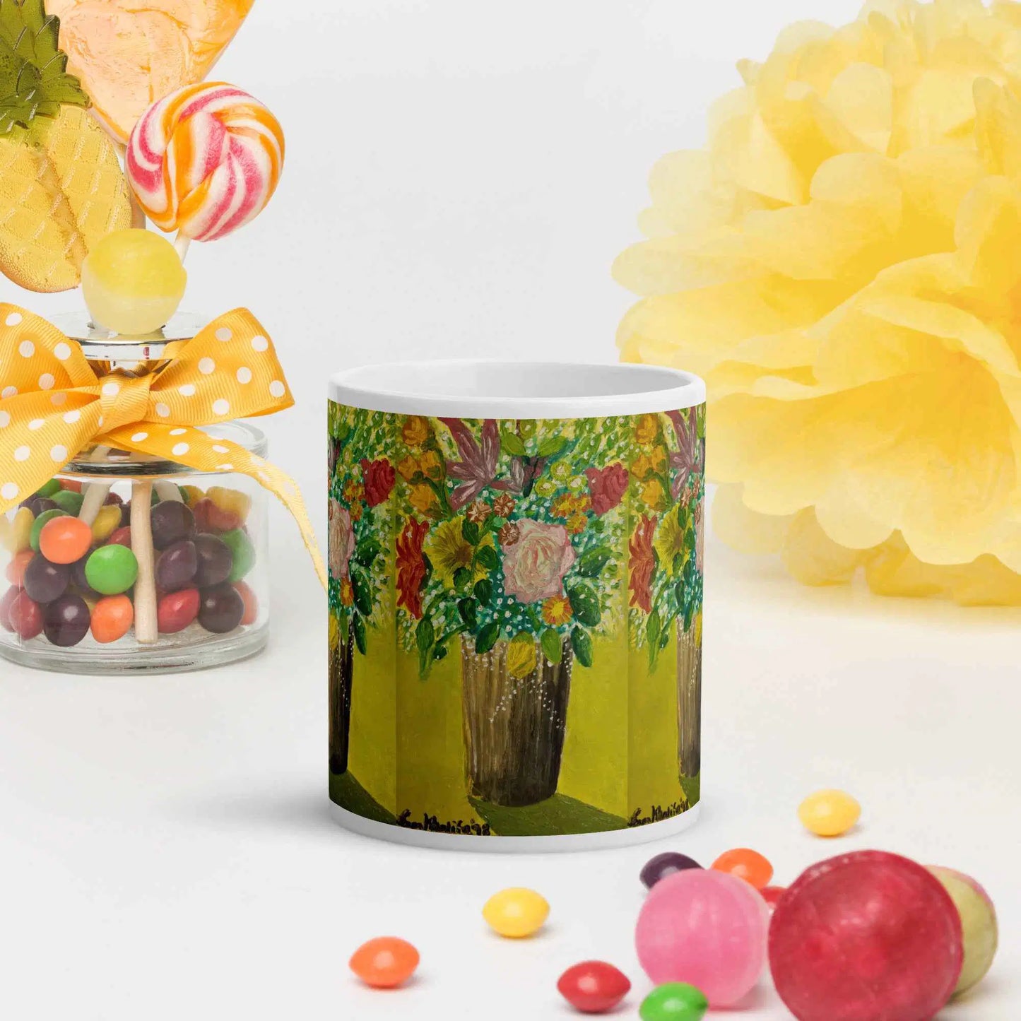 Coffee Mug - Jubilee - Impressionist Floral Still Life Art