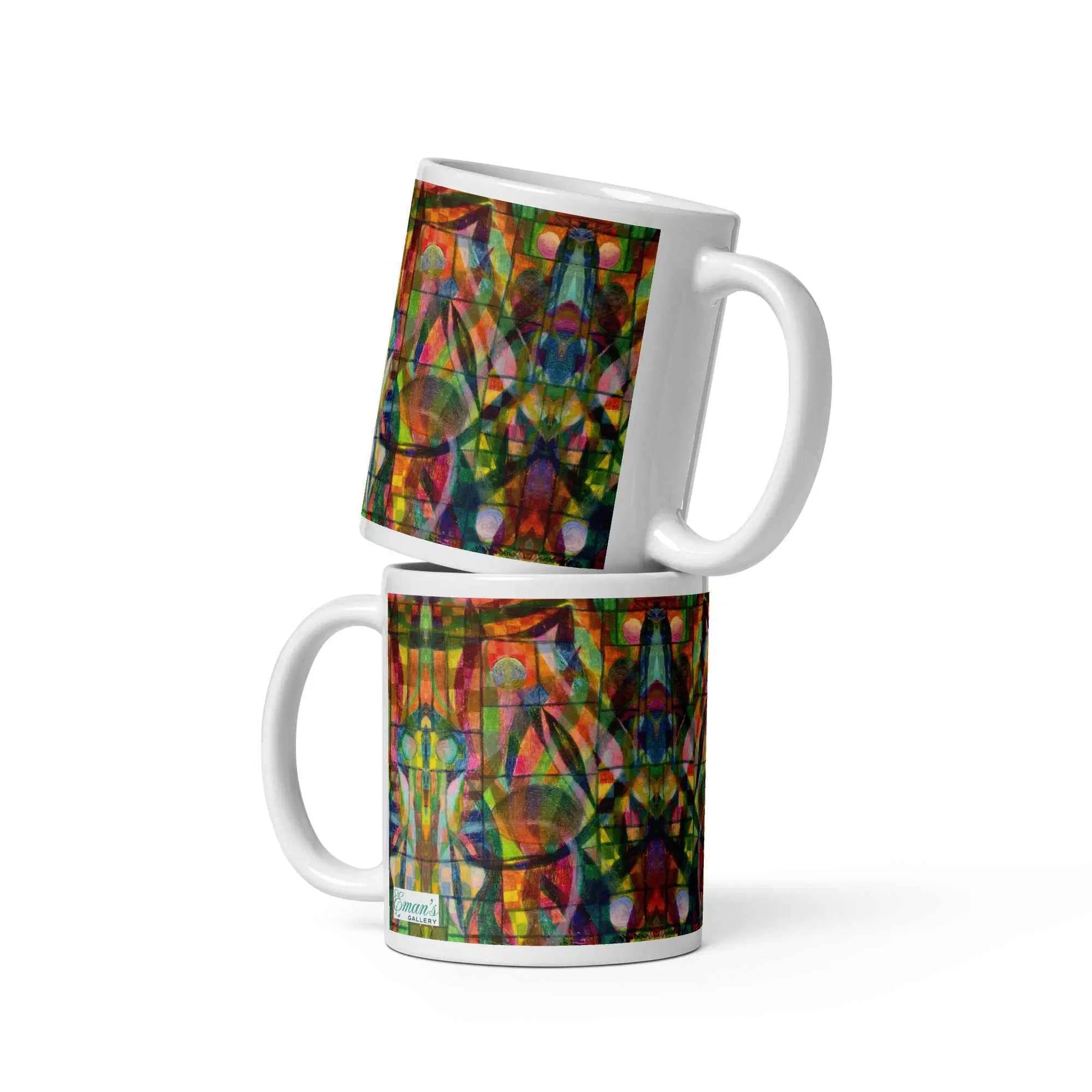 Coffee Mug - Organic Life - Abstract Colorful Geometric Art