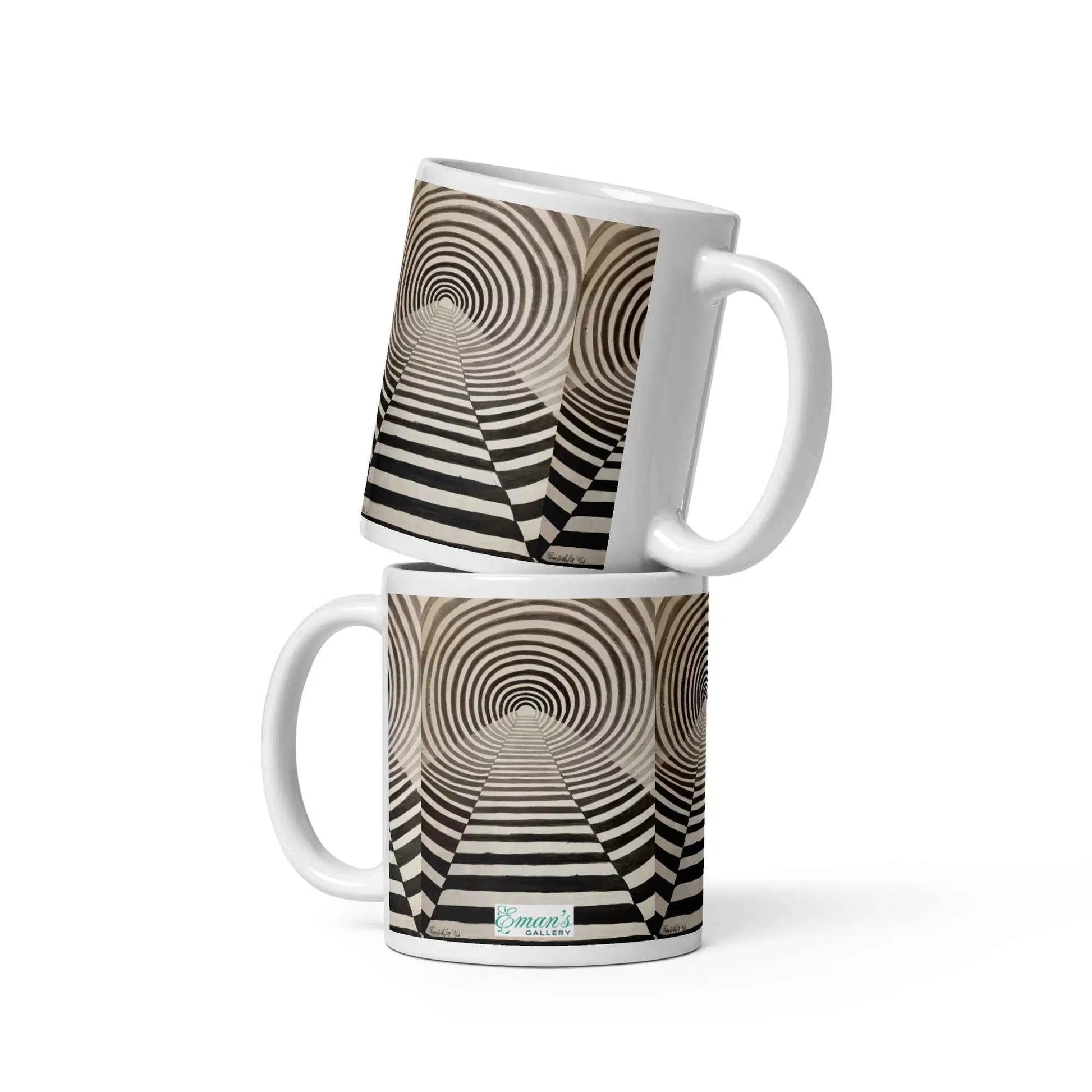 Coffee Mug - Tunnel of Illusion - Geometric Op Art