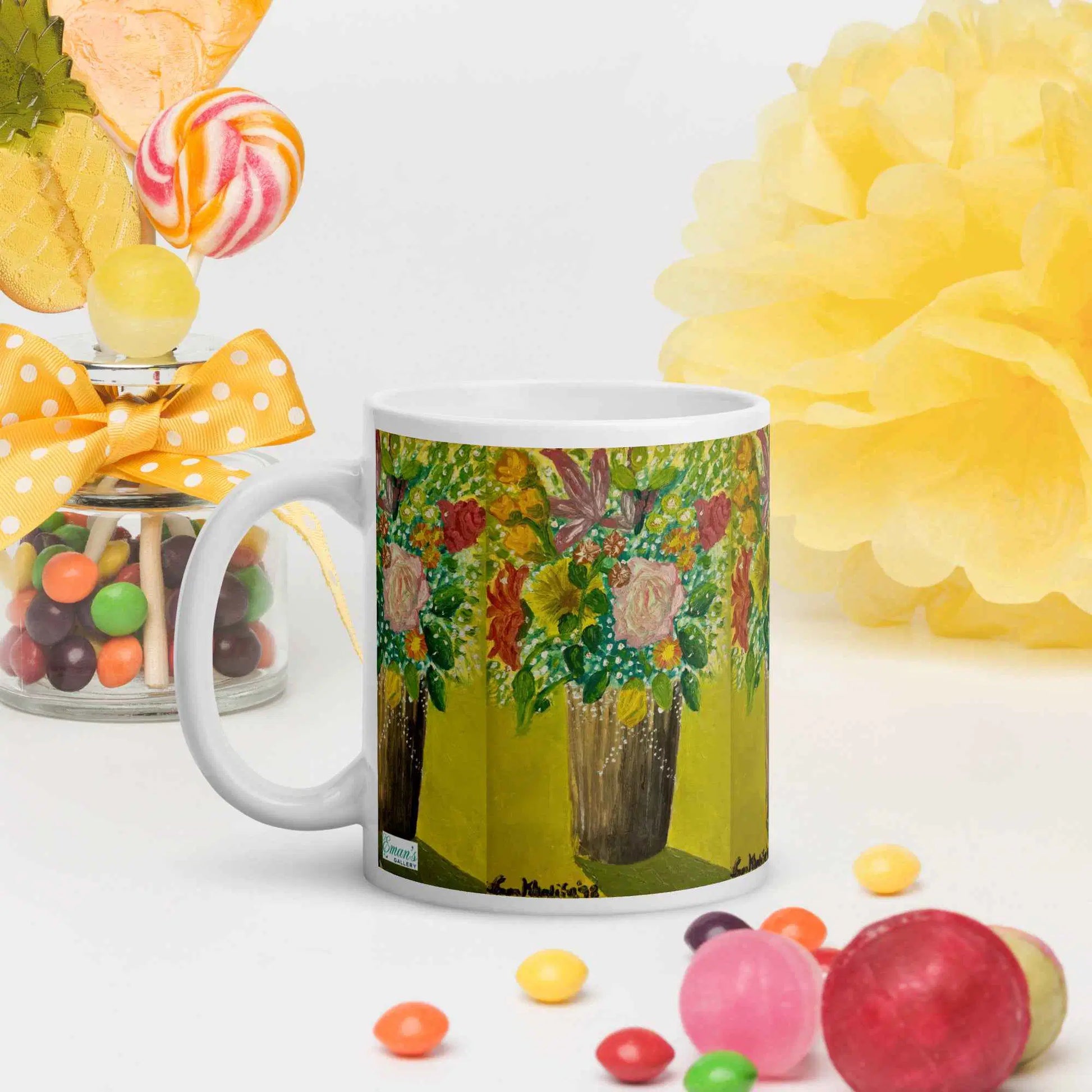 Coffee Mug - Jubilee - Impressionist Floral Still Life Art