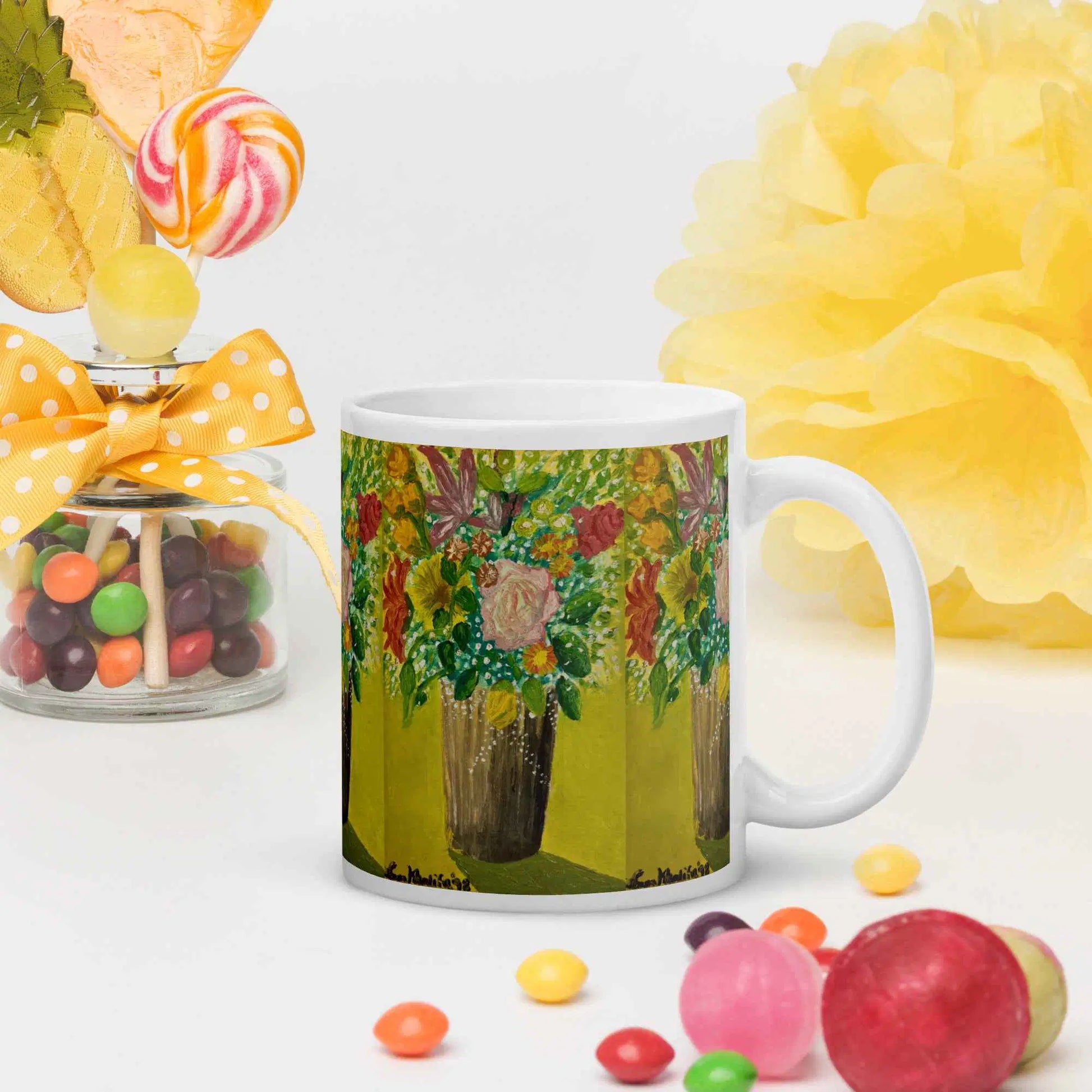 Coffee Mug - Jubilee - Impressionist Floral Still Life Art