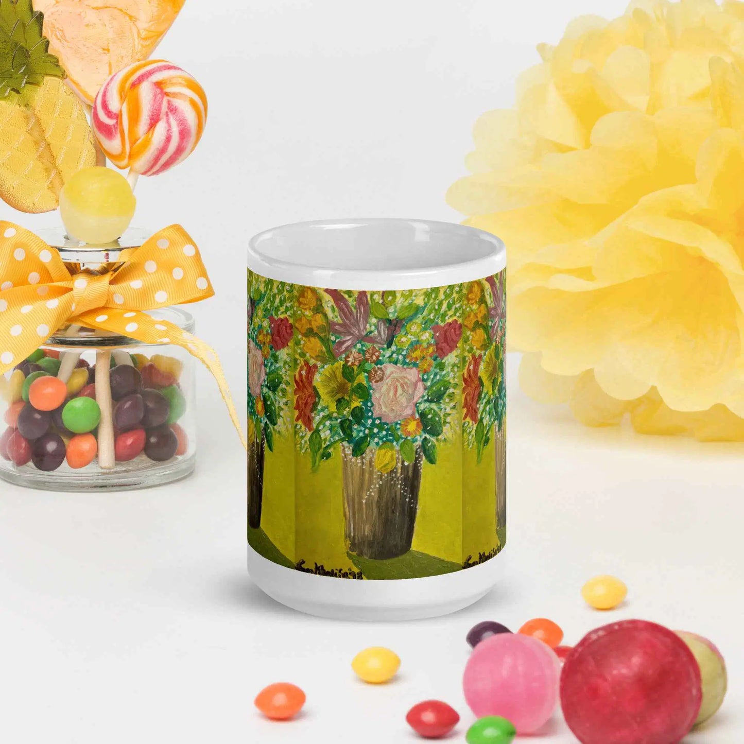 Coffee Mug - Jubilee - Impressionist Floral Still Life Art