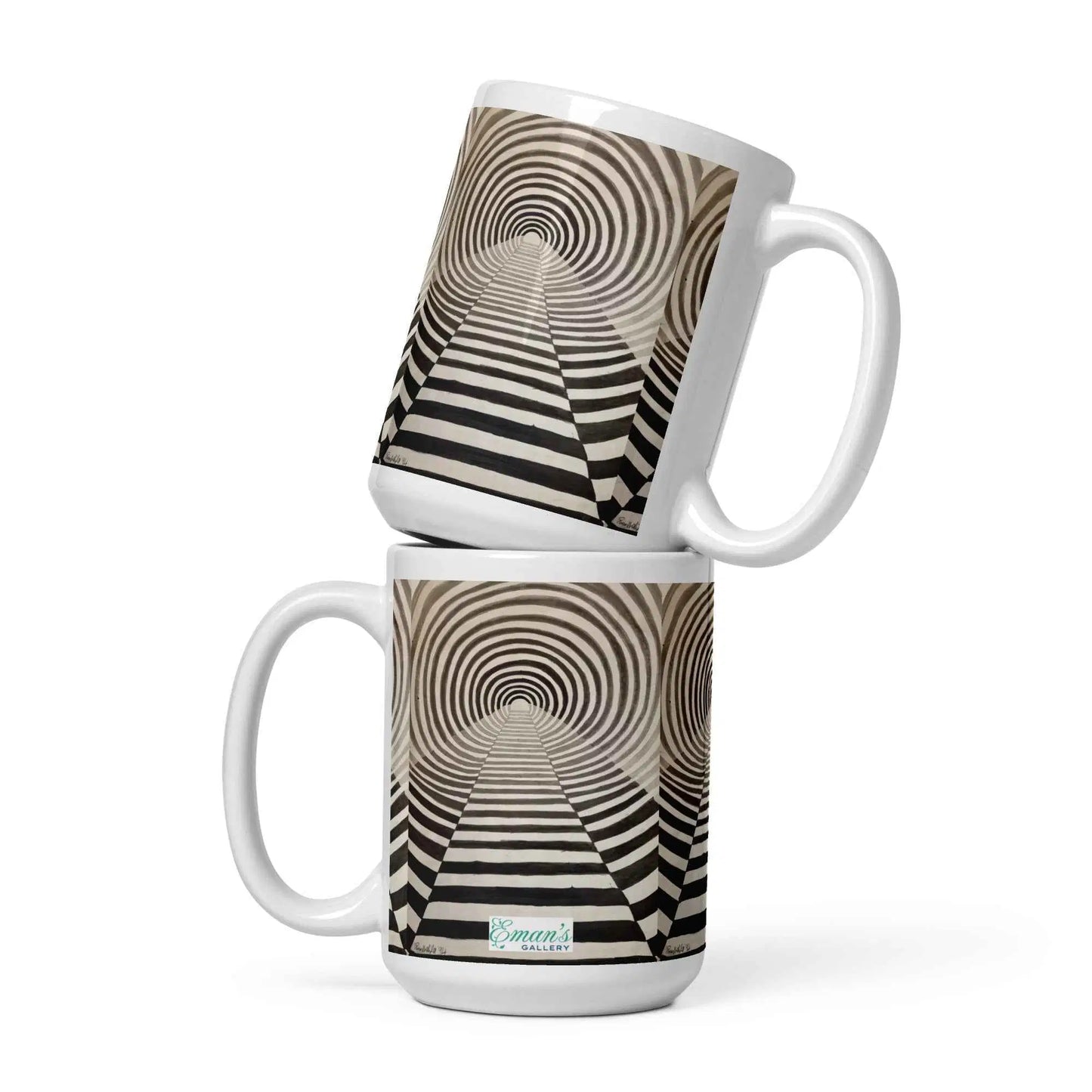 Coffee Mug - Tunnel of Illusion - Geometric Op Art