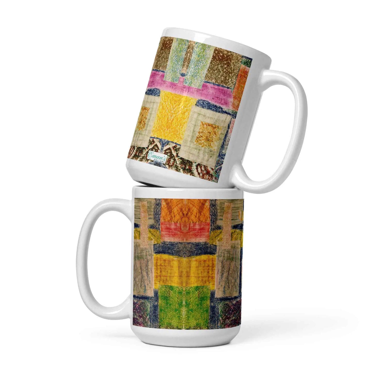 Coffee Mug - The Hearth Quilt - Folk Patchwork Art