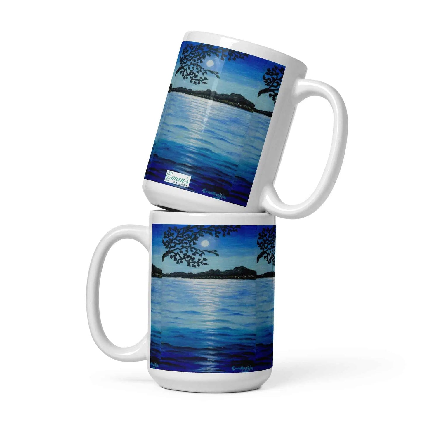 Coffee Mug - Nocturned - Tonalism Moonlit Night Scene