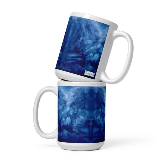 Coffee Mug - Thunder - Deep Electric Blue Storm