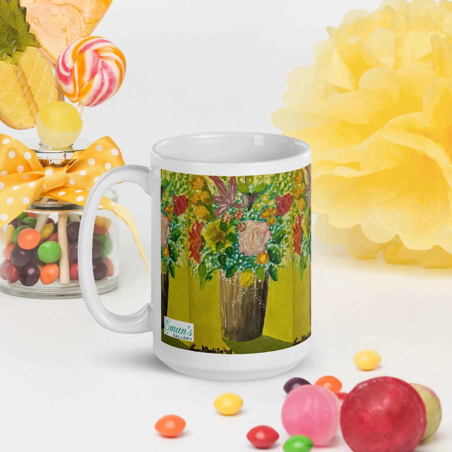 Coffee Mug - Jubilee - Impressionist Floral Still Life Art