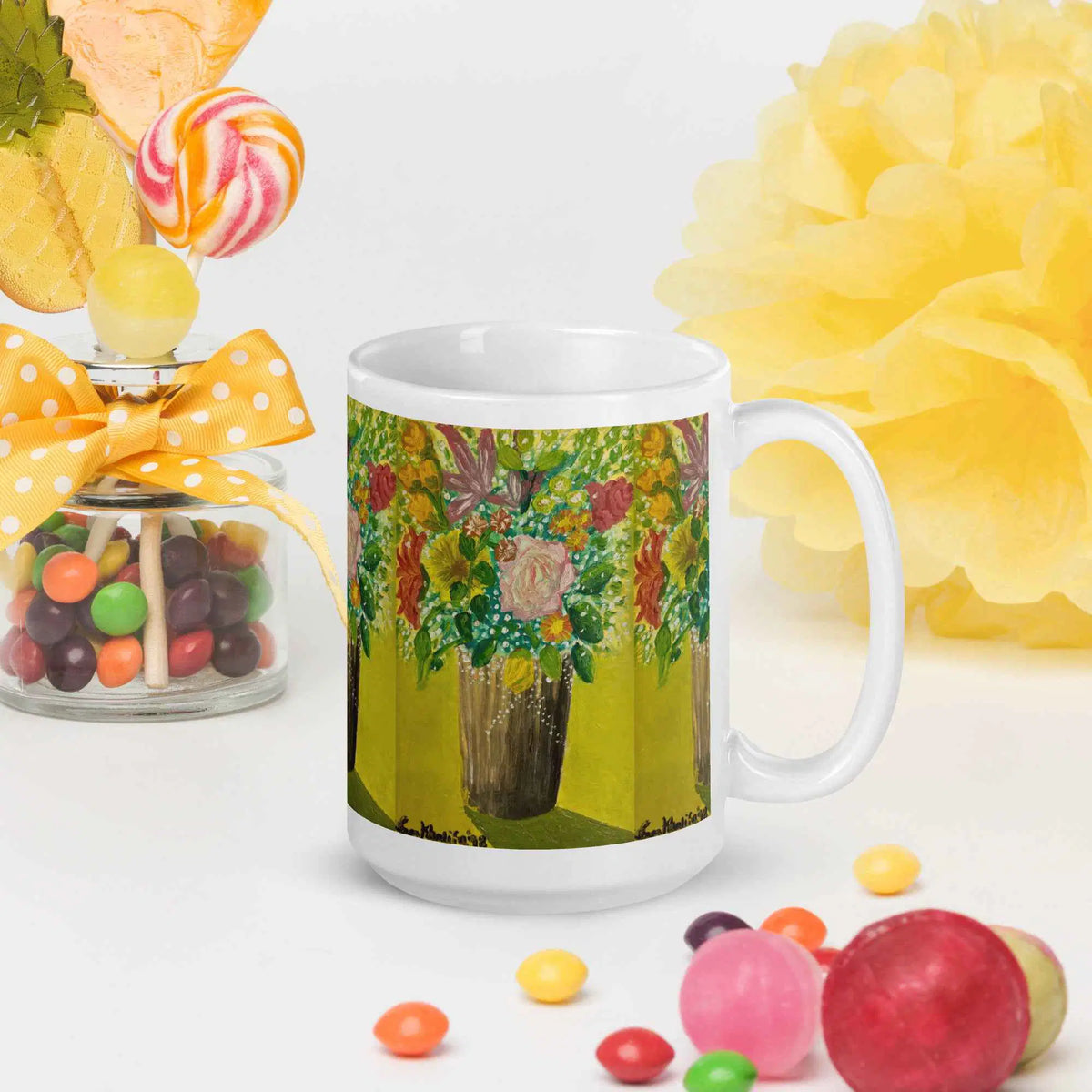 Coffee Mug - Jubilee - Impressionist Floral Still Life Art