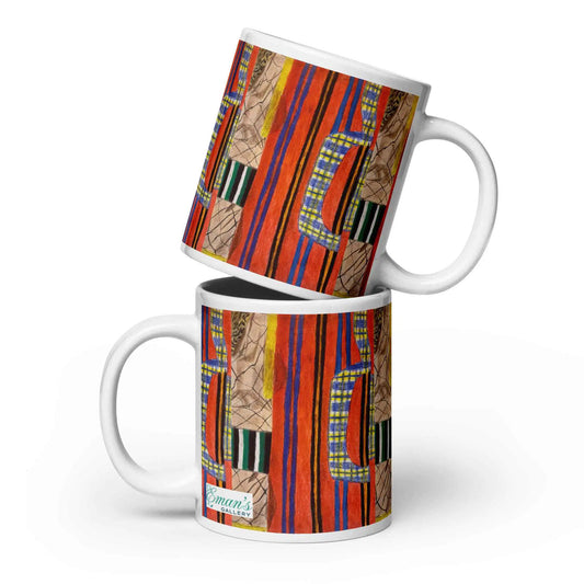 Coffee Mug - Palestine's Resilience - Folk Abstract Art