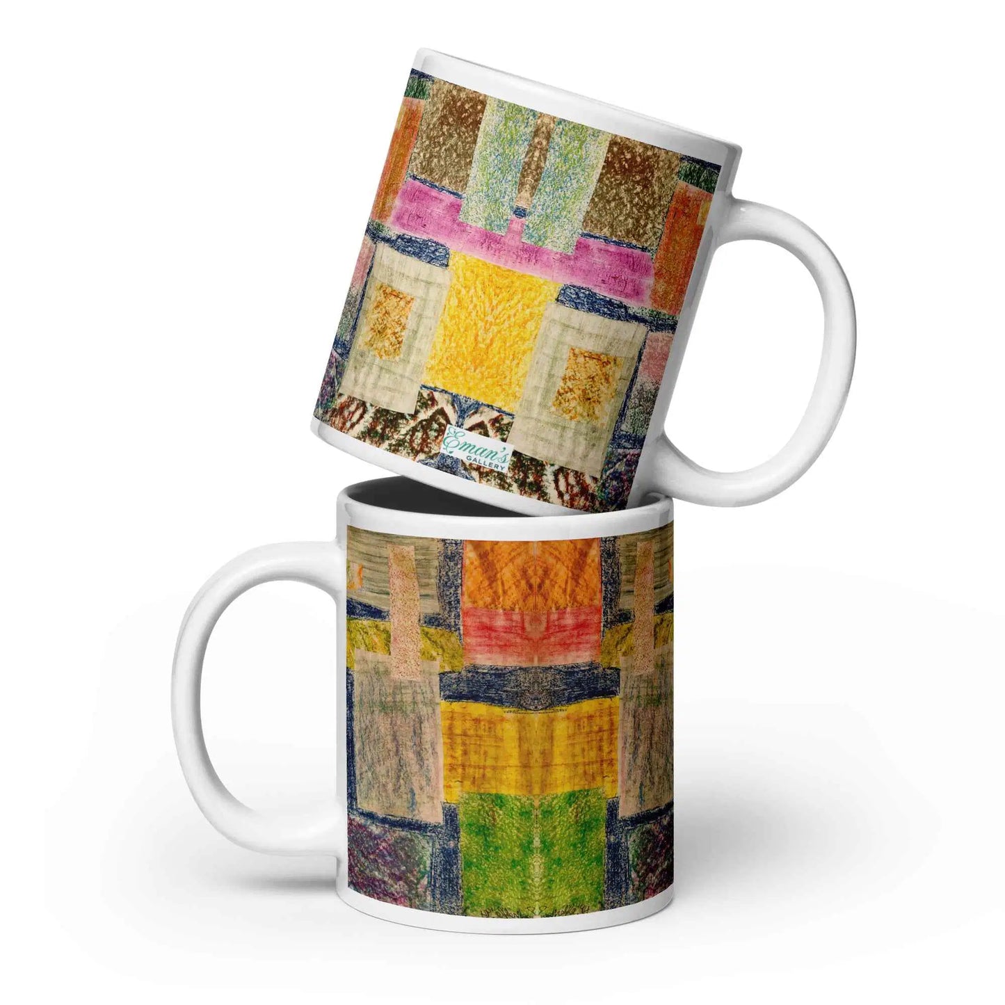 Coffee Mug - The Hearth Quilt - Folk Patchwork Art