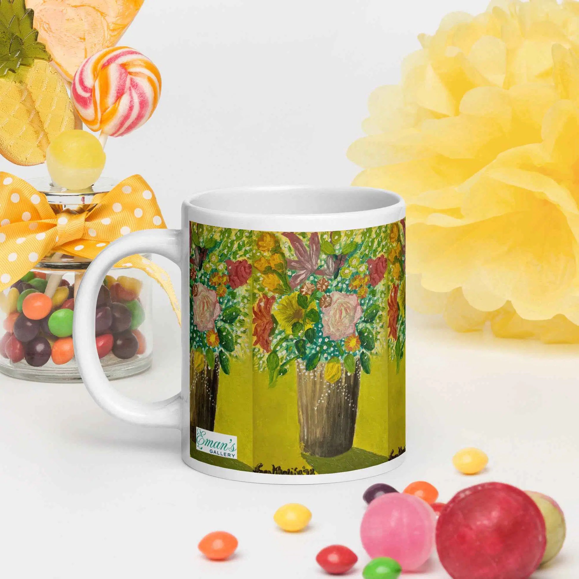 Coffee Mug - Jubilee - Impressionist Floral Still Life Art