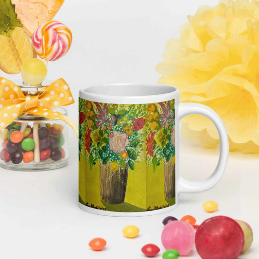 Coffee Mug - Jubilee - Impressionist Floral Still Life Art